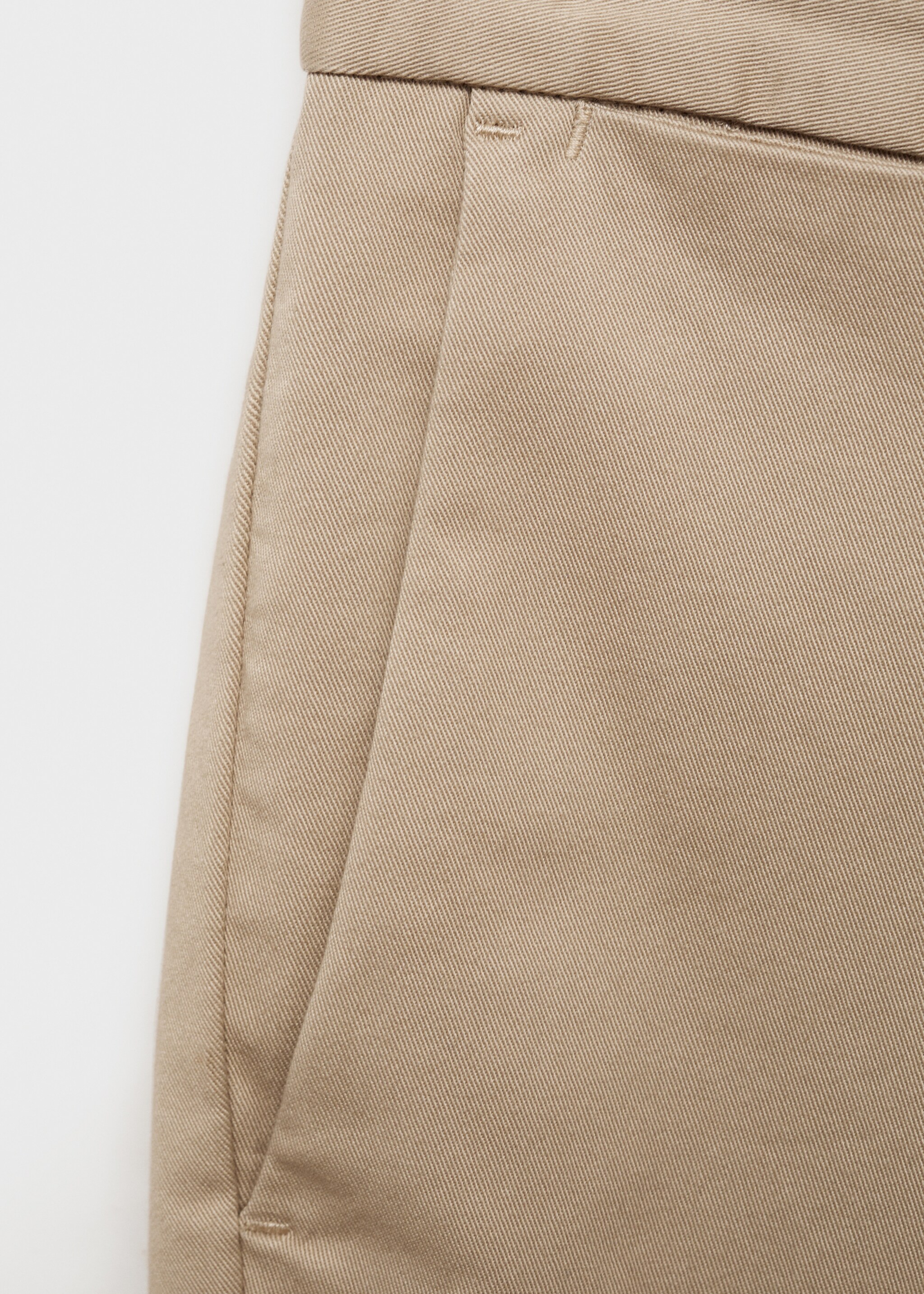 Barna slim-fit twill chino trousers - Details of the article 8, Beige. Ref: 87052888-00.