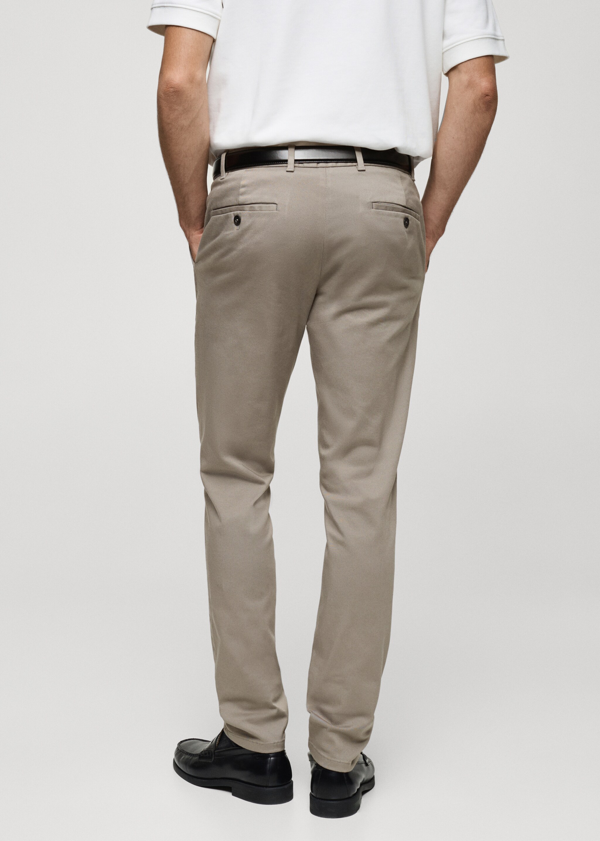 Keprové kalhoty Barna slim fit stylu chino - Zadní strana zboží, Šedá. Ref: 87052888-00.