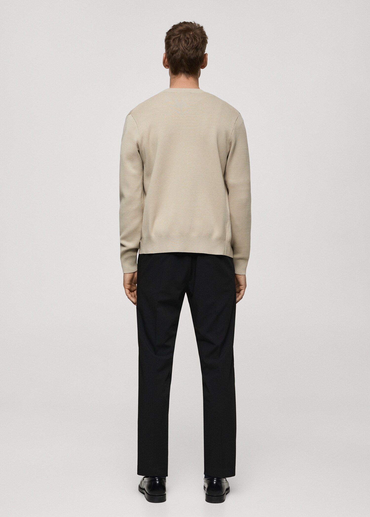 Zipped knit cardigan - Reverse of the article