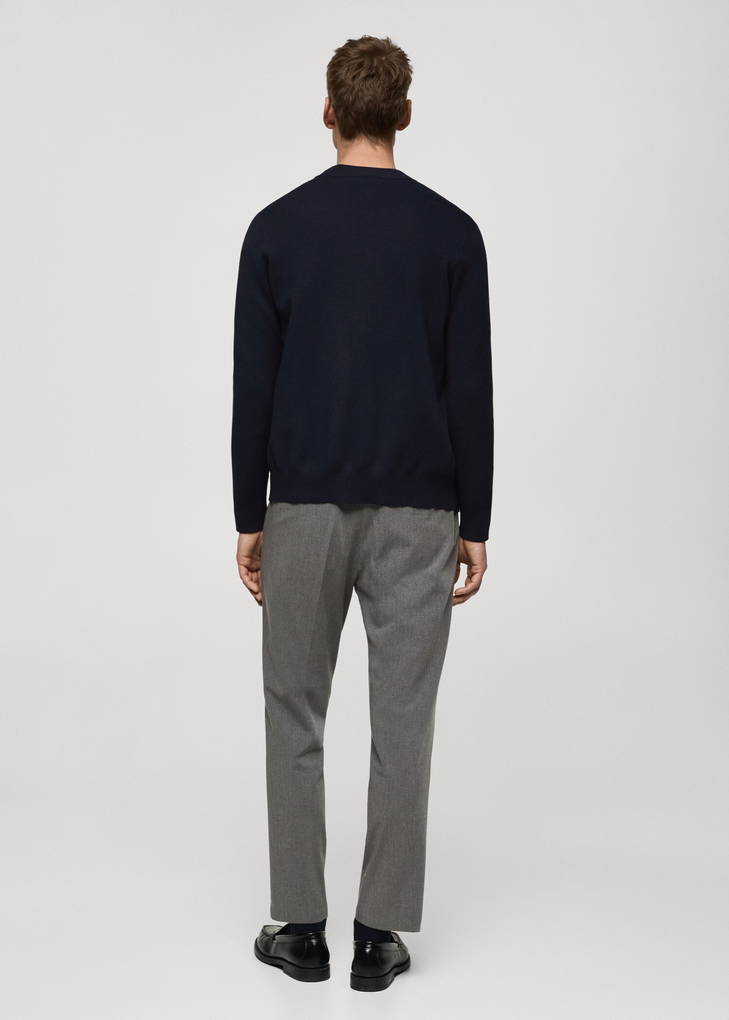 Zipped knit cardigan - Reverse of the article