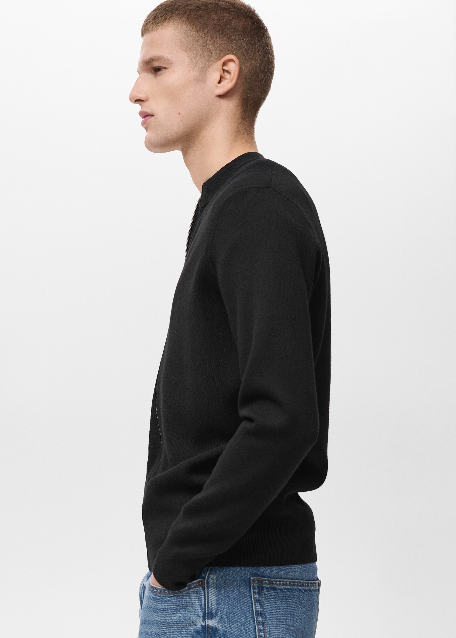 Zipped knit cardigan - Details of the article 2