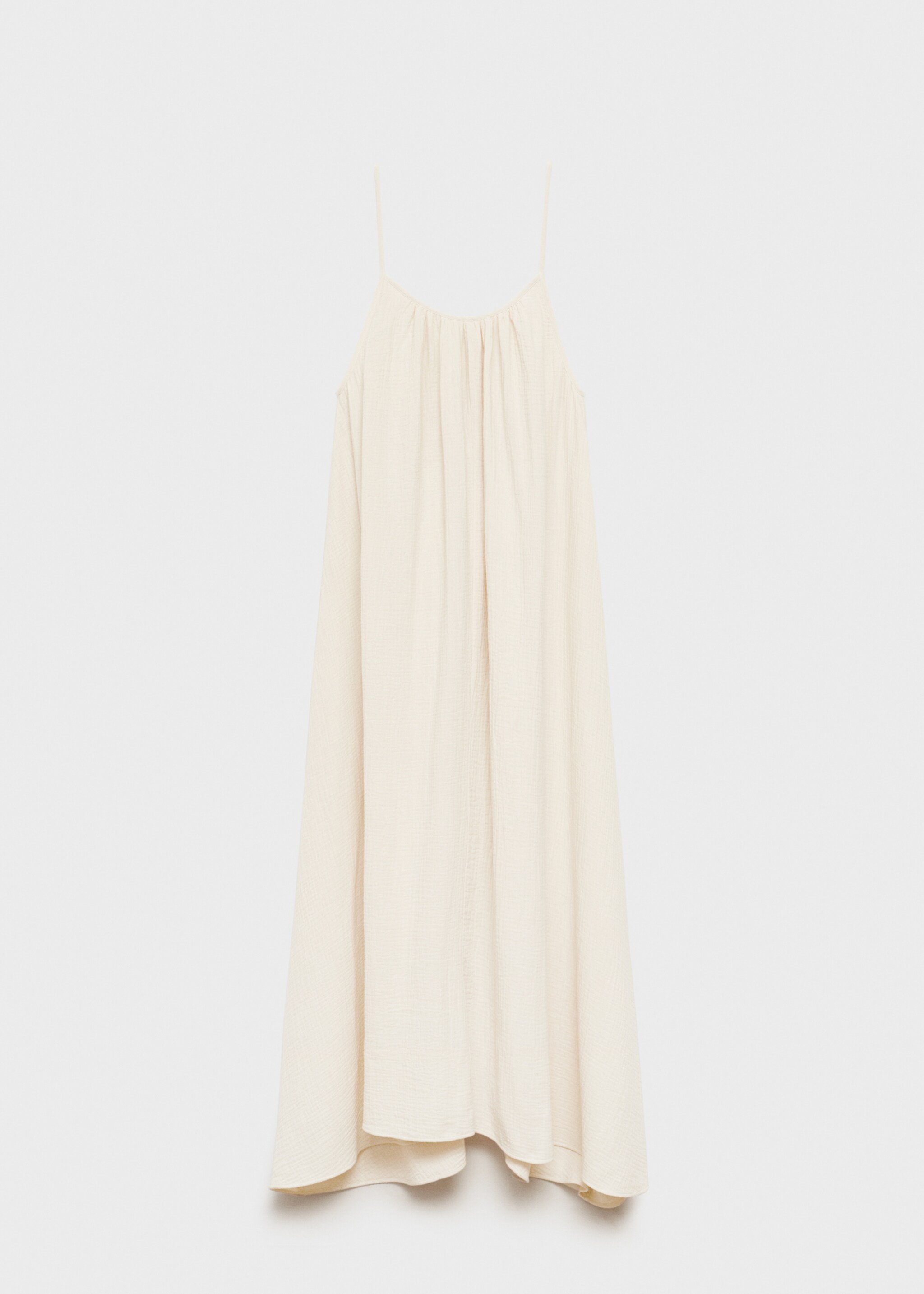 Unifarbenes Nachthemd aus Baumwolle - Artikel ohne Model, Beige. Ref: 87052891-00.