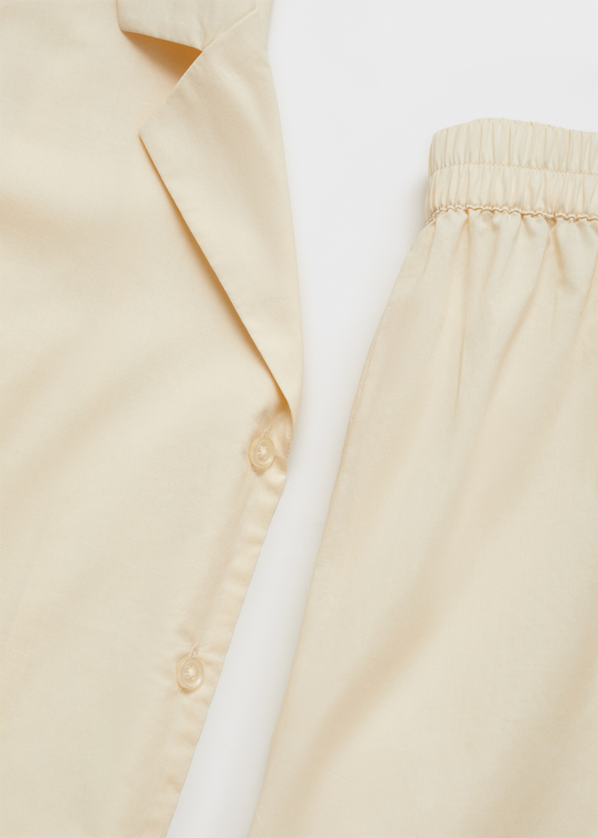 Garment-washed cotton trousers - Details of the article 8, Vanilla. Ref: 87052896-00.
