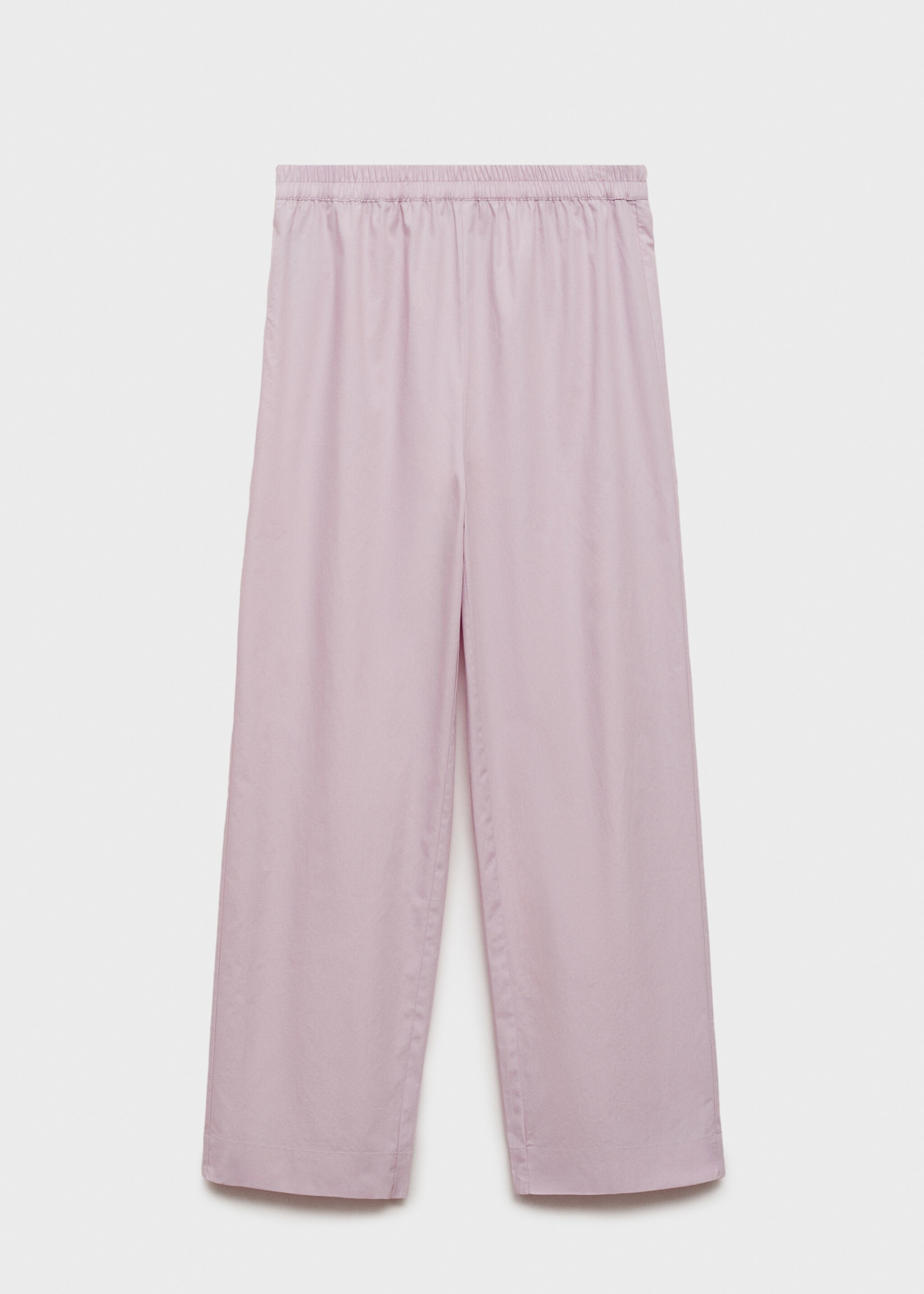 Garment-washed cotton trousers - Article without model, Lilac. Ref: 87052896-00.