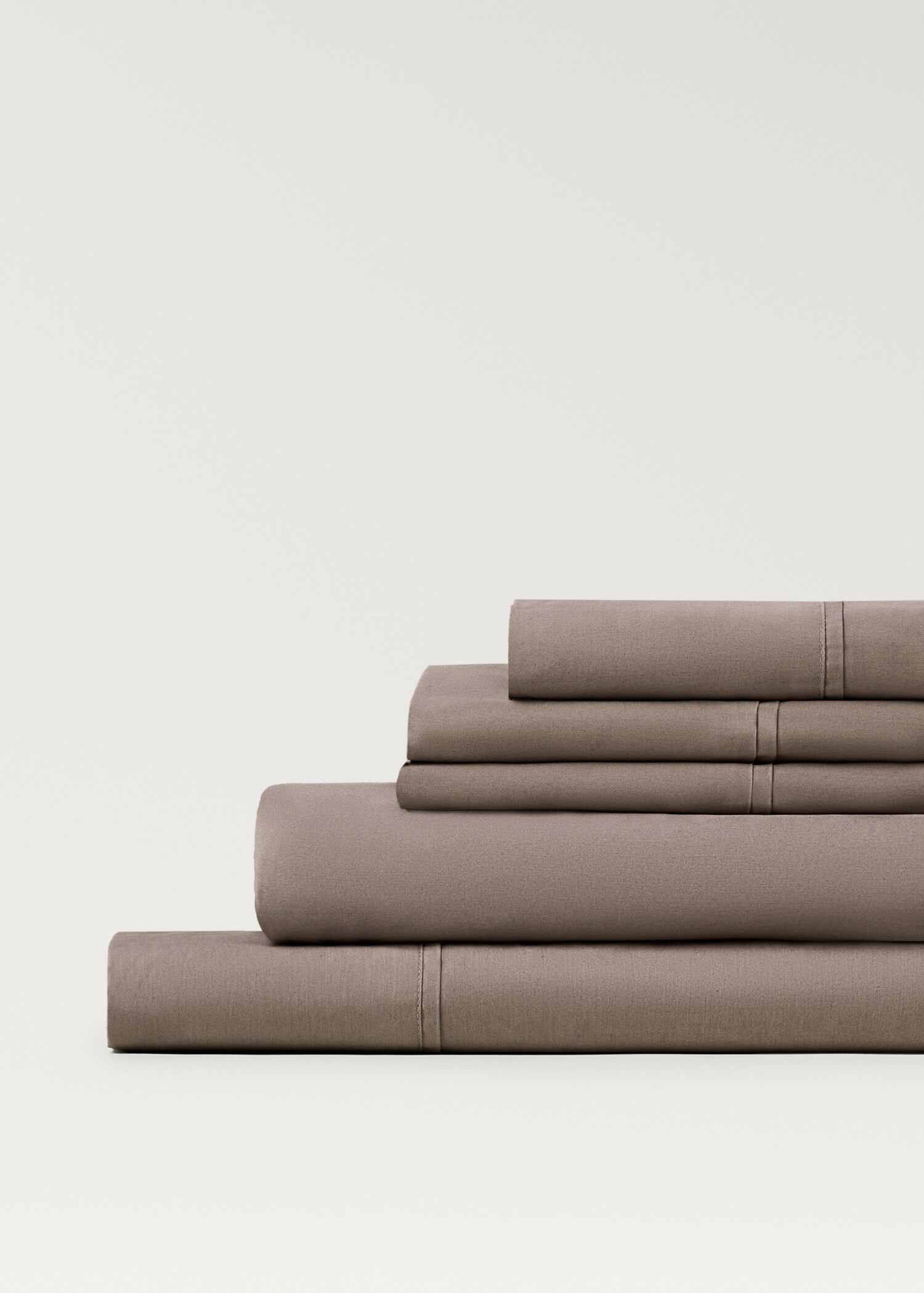 300-thread count percale cotton fitted sheet for 150 cm bed - Details of the article 2