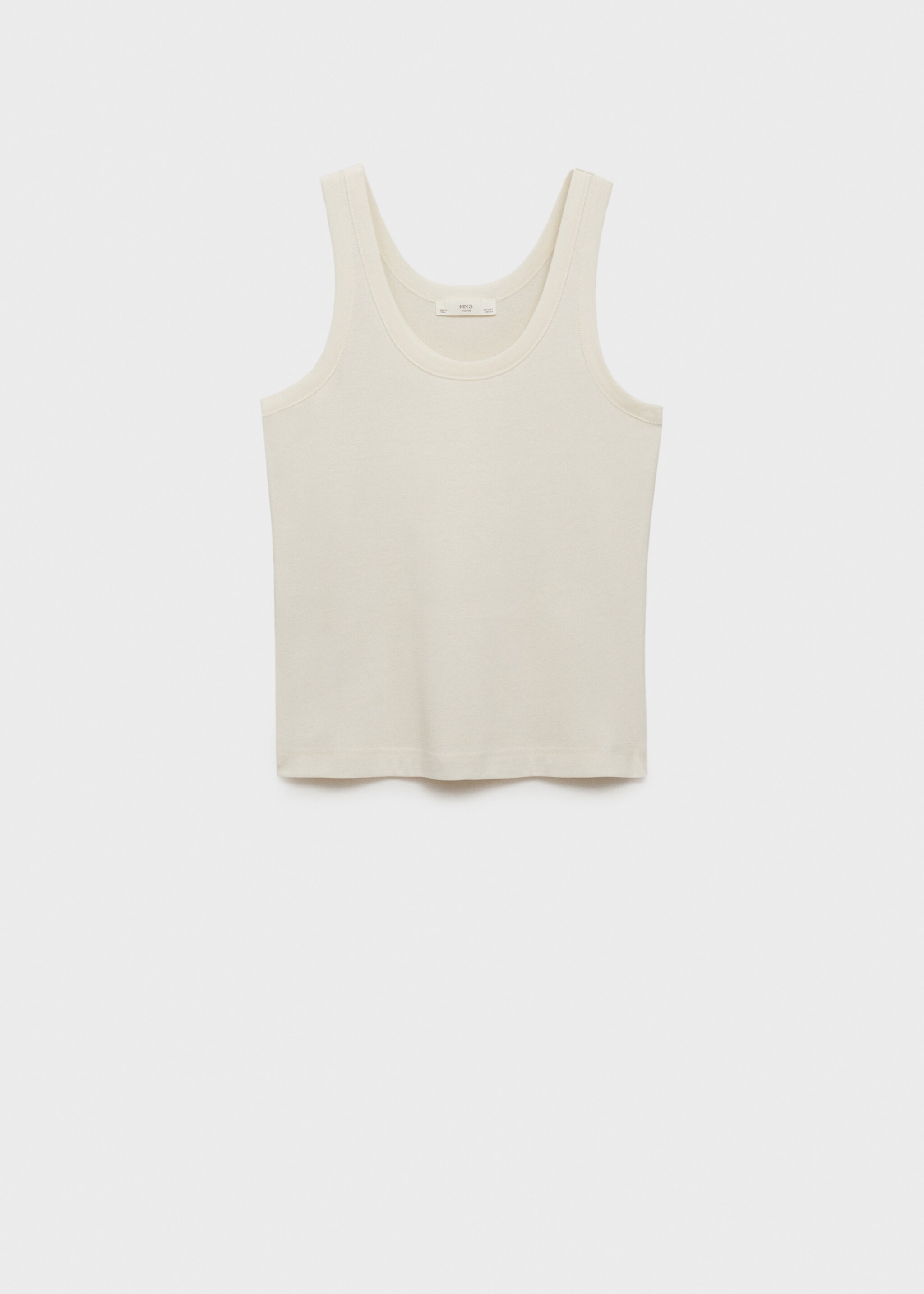 Top pyjamas cotton suspenders - Article without model, Ecru. Ref: 87052900-00.