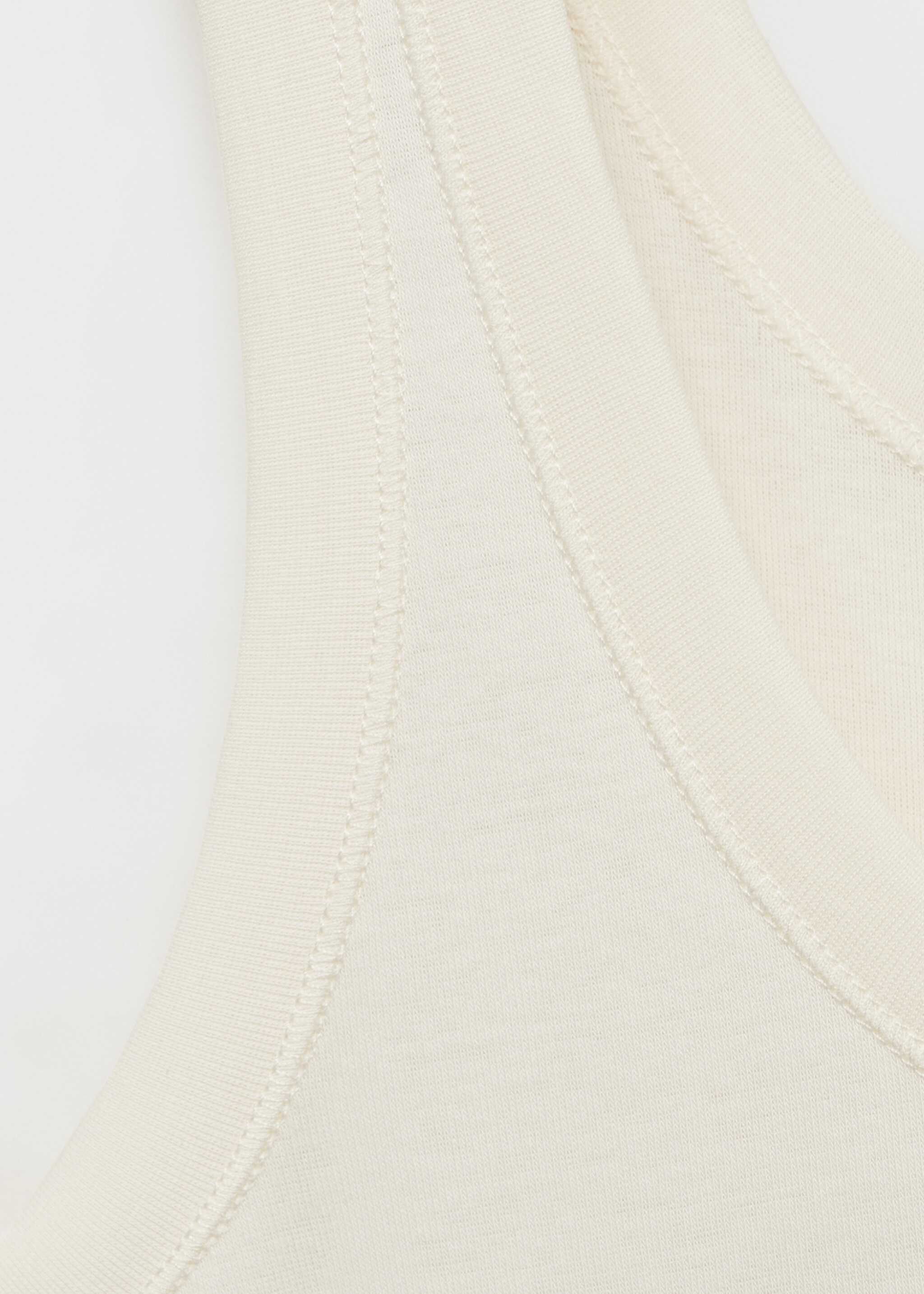 Top pyjamas cotton suspenders - Details of the article 8, Ecru. Ref: 87052900-00.