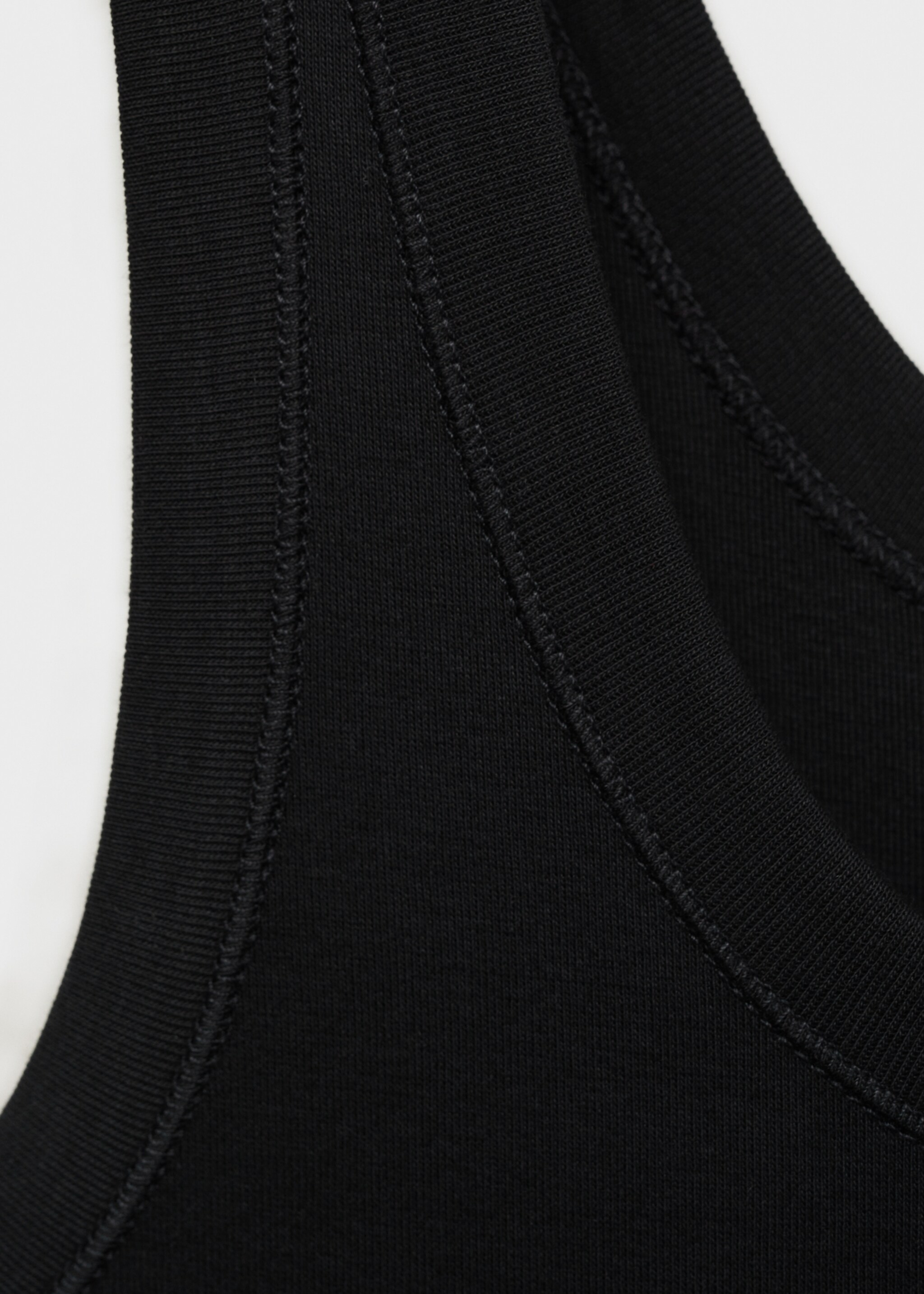 Top pyjamas cotton suspenders - Details of the article 8, Black. Ref: 87052900-00.