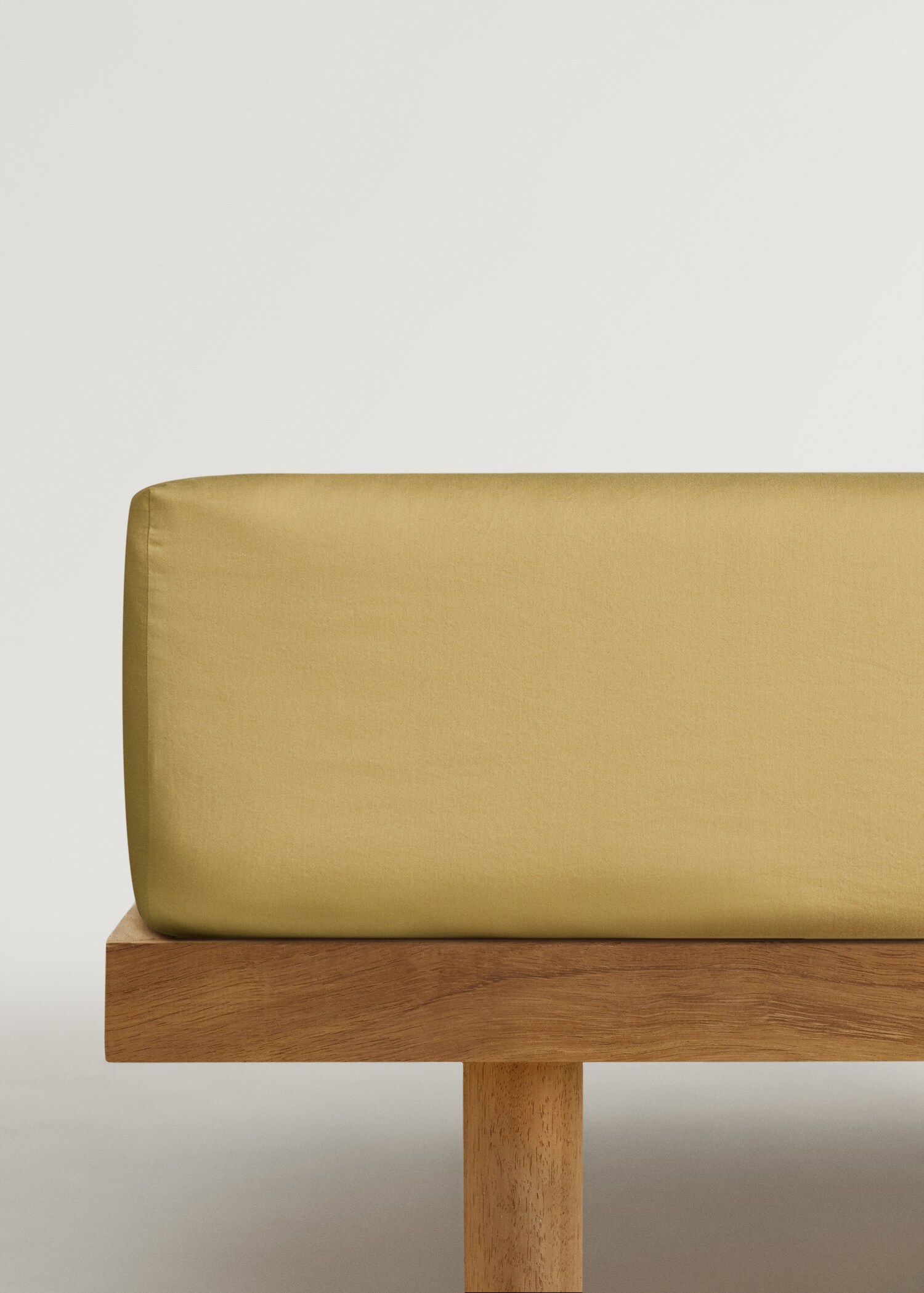 Washed cotton satin fitted sheet King bed - Article without model