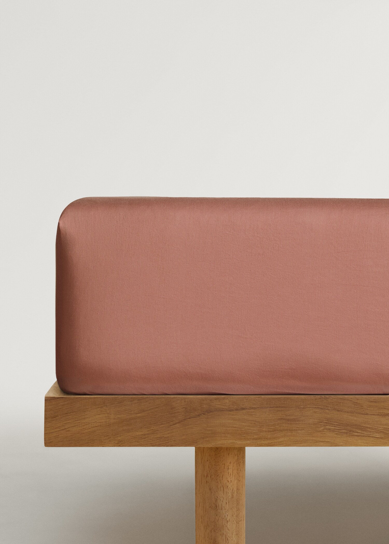 Washed cotton satin fitted sheet King bed - Article without model