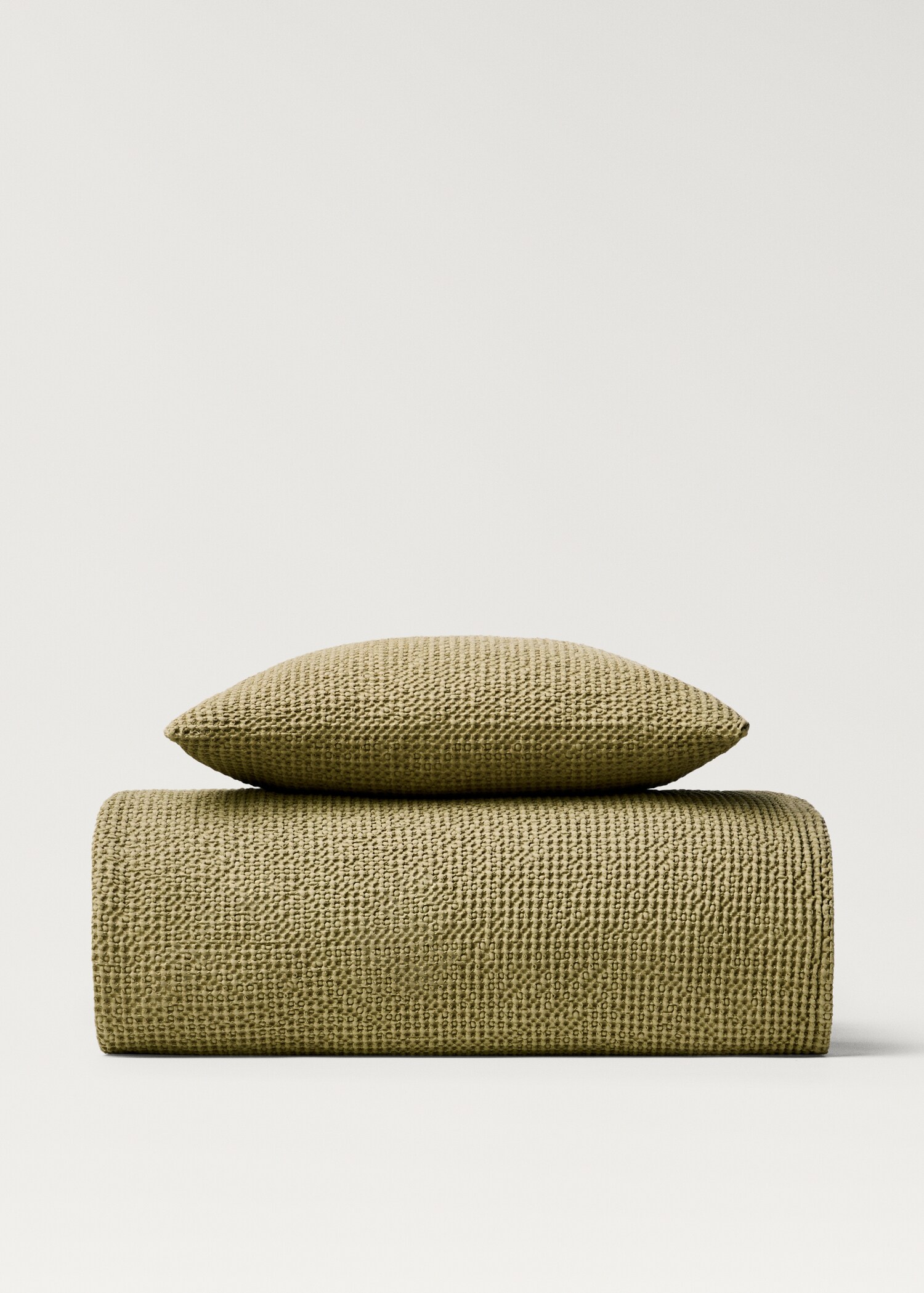 Garment-dyed waffle cotton bedspread for 130/150 cm bed - Details of the article 3