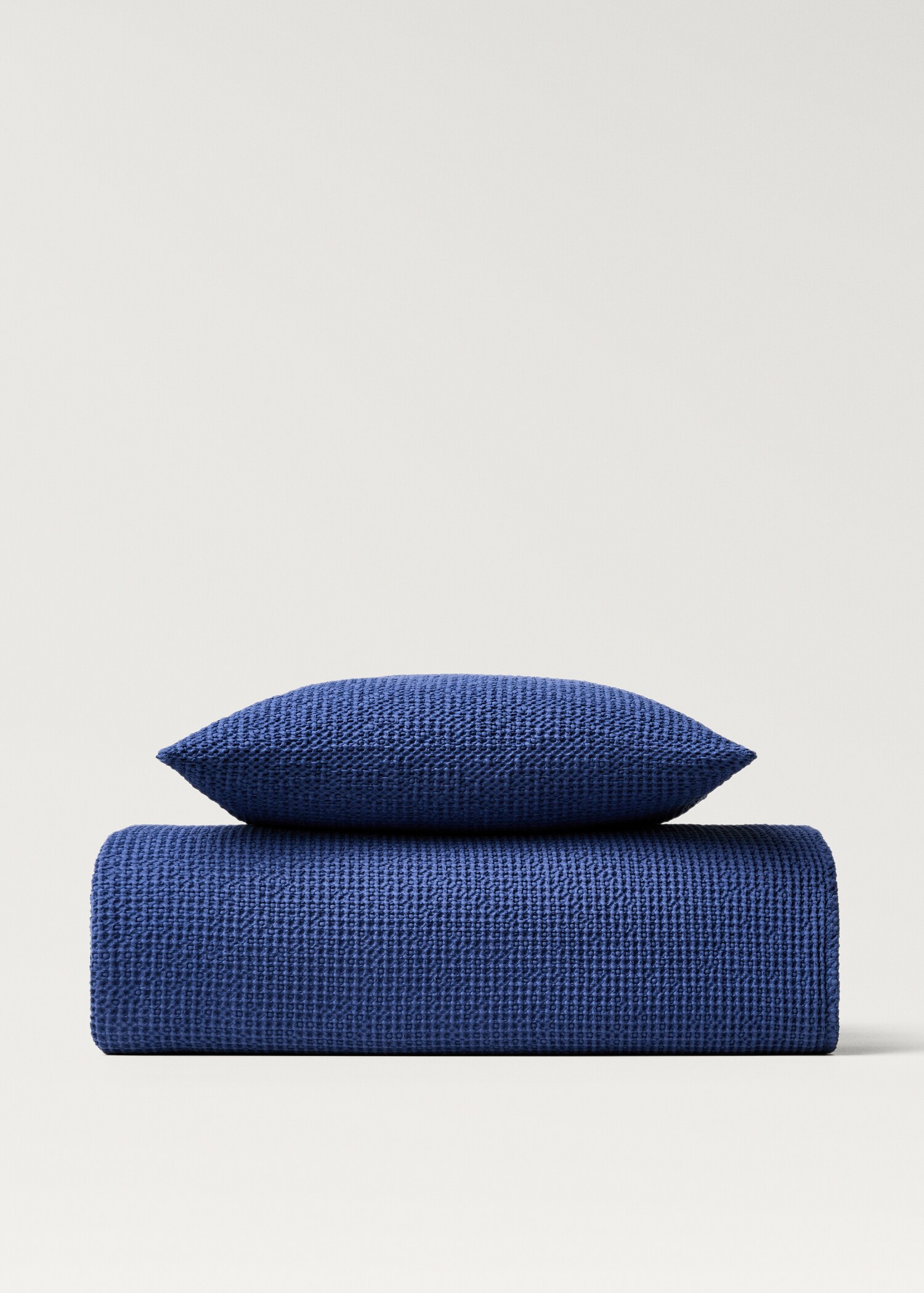 Garment-dyed waffle cotton bedspread for 130/150 cm bed - Details of the article 3