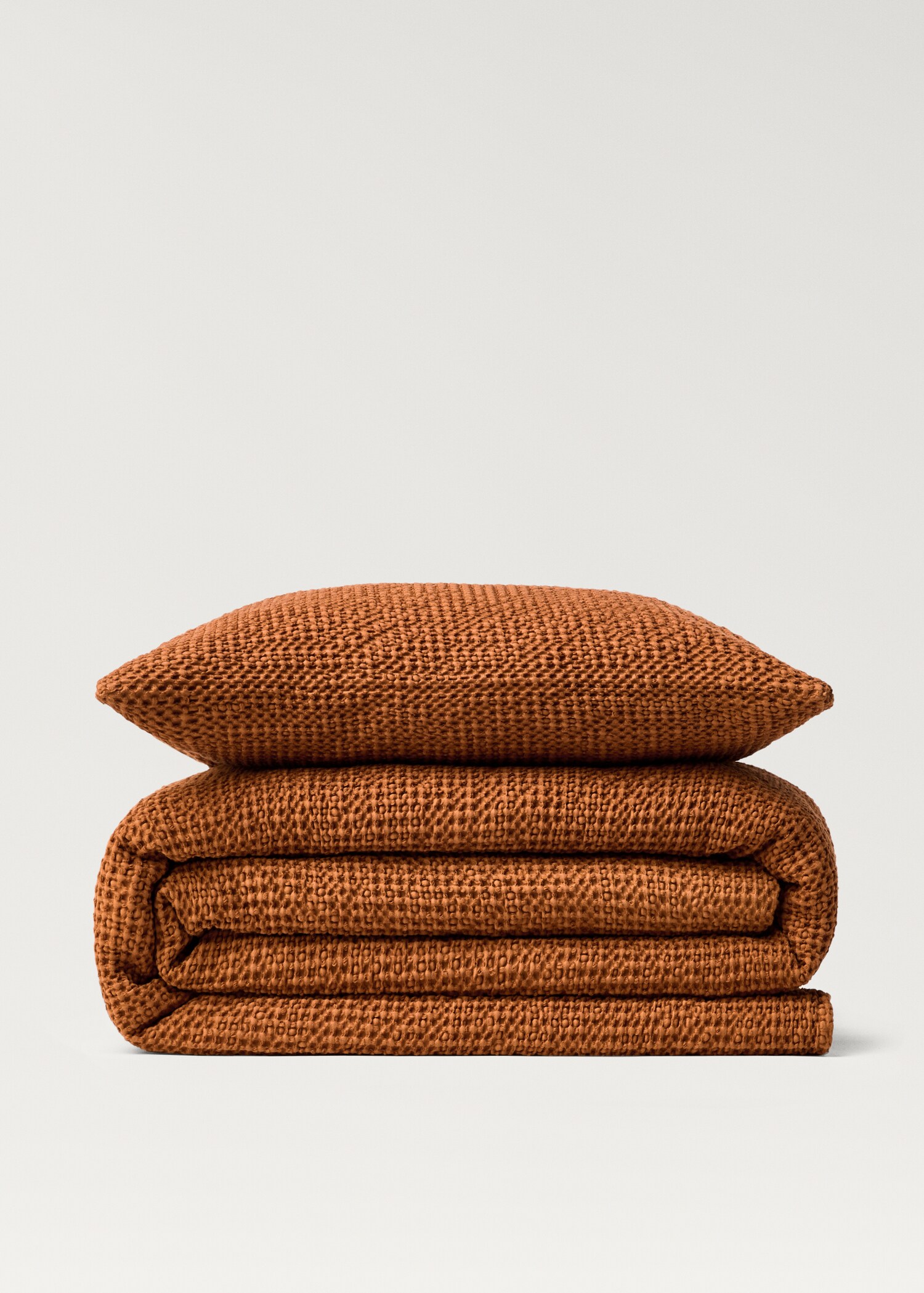 Garment-dyed waffle cotton bedspread for 130/150 cm bed - Details of the article 3