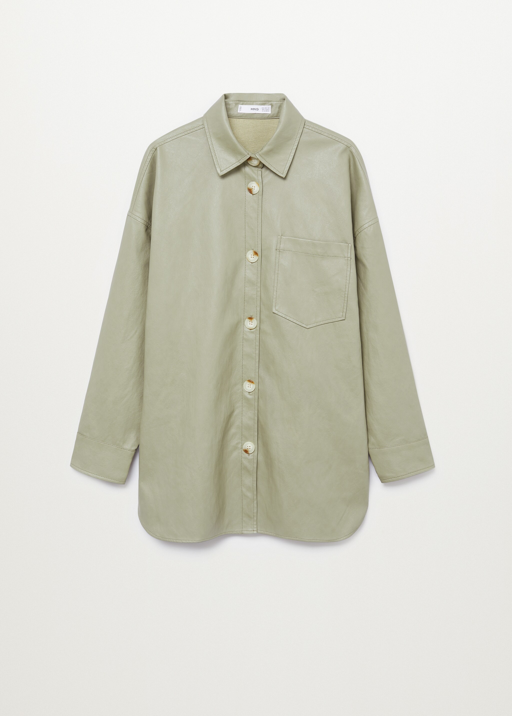 Sobrecamisa efecto piel oversize - Artículo sin modelo