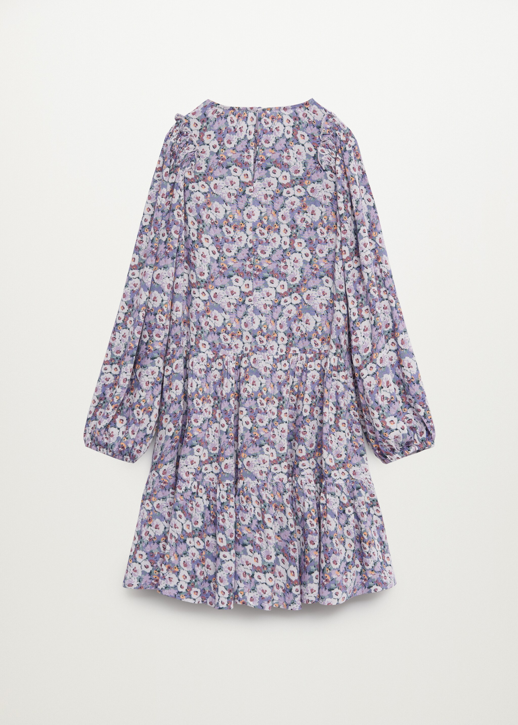 Vestido acampanado estampado flores - Reverso del artículo