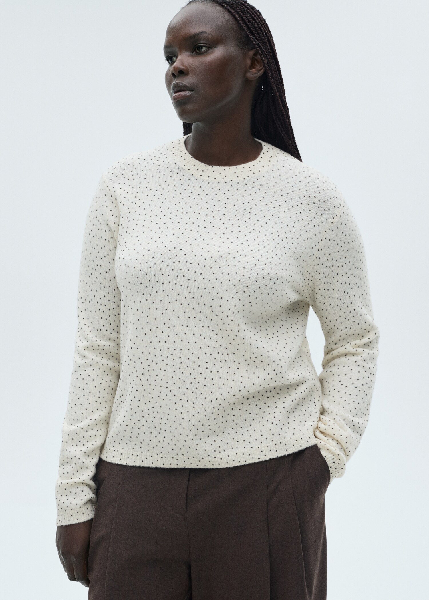 Polka-dot knitted sweater - Details of the article 5