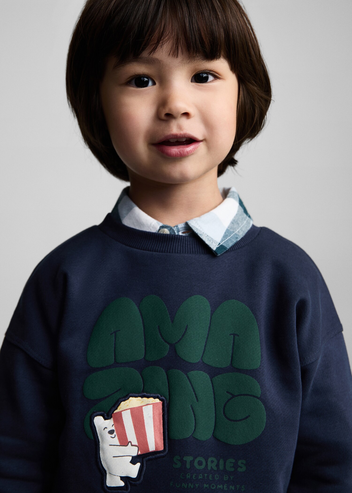 Sweat-shirt imprimé relief - Plan moyen