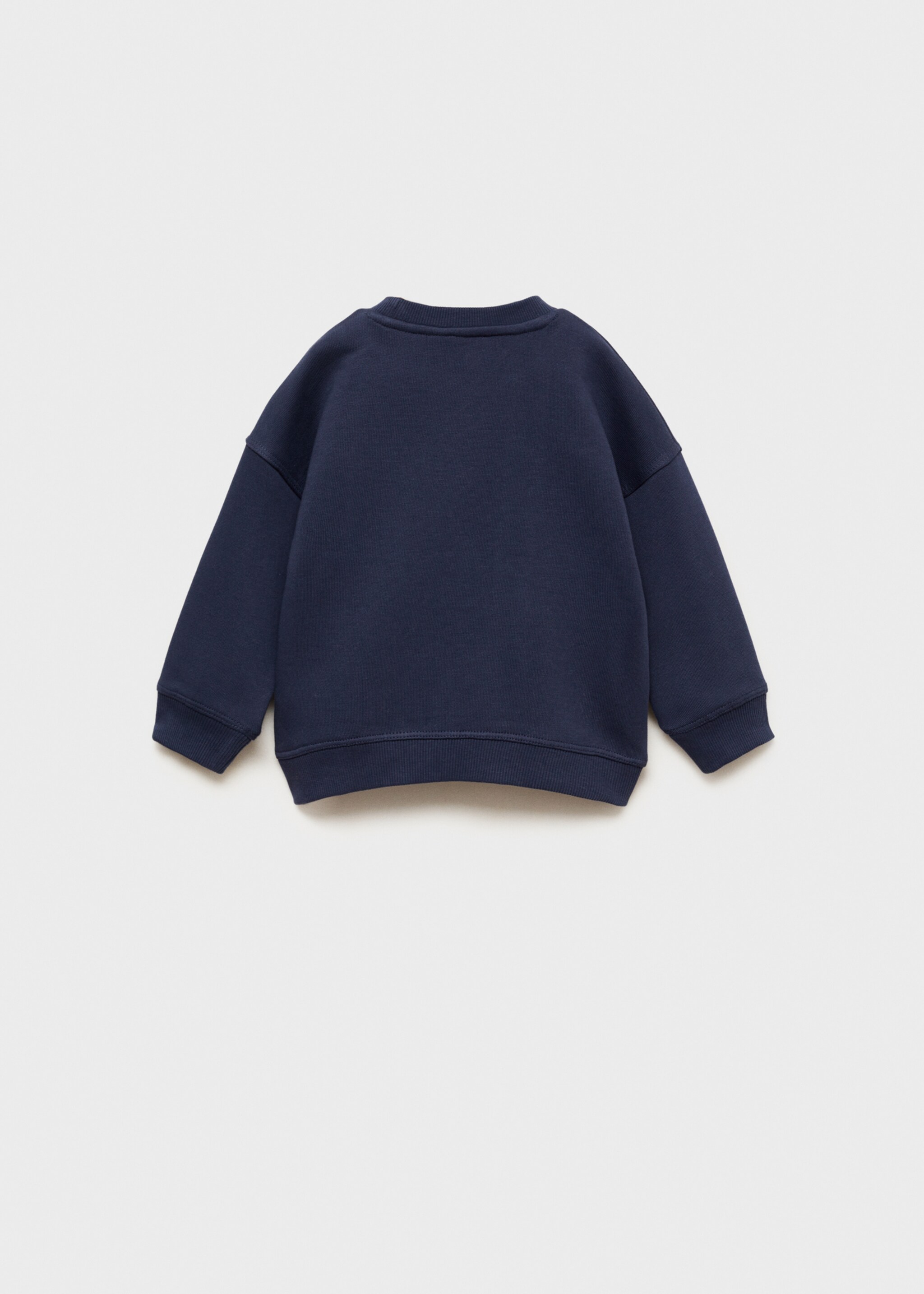 Sweat-shirt imprimé relief - Verso de l’article, Bleu marine foncé. Ref: 87053272-00.