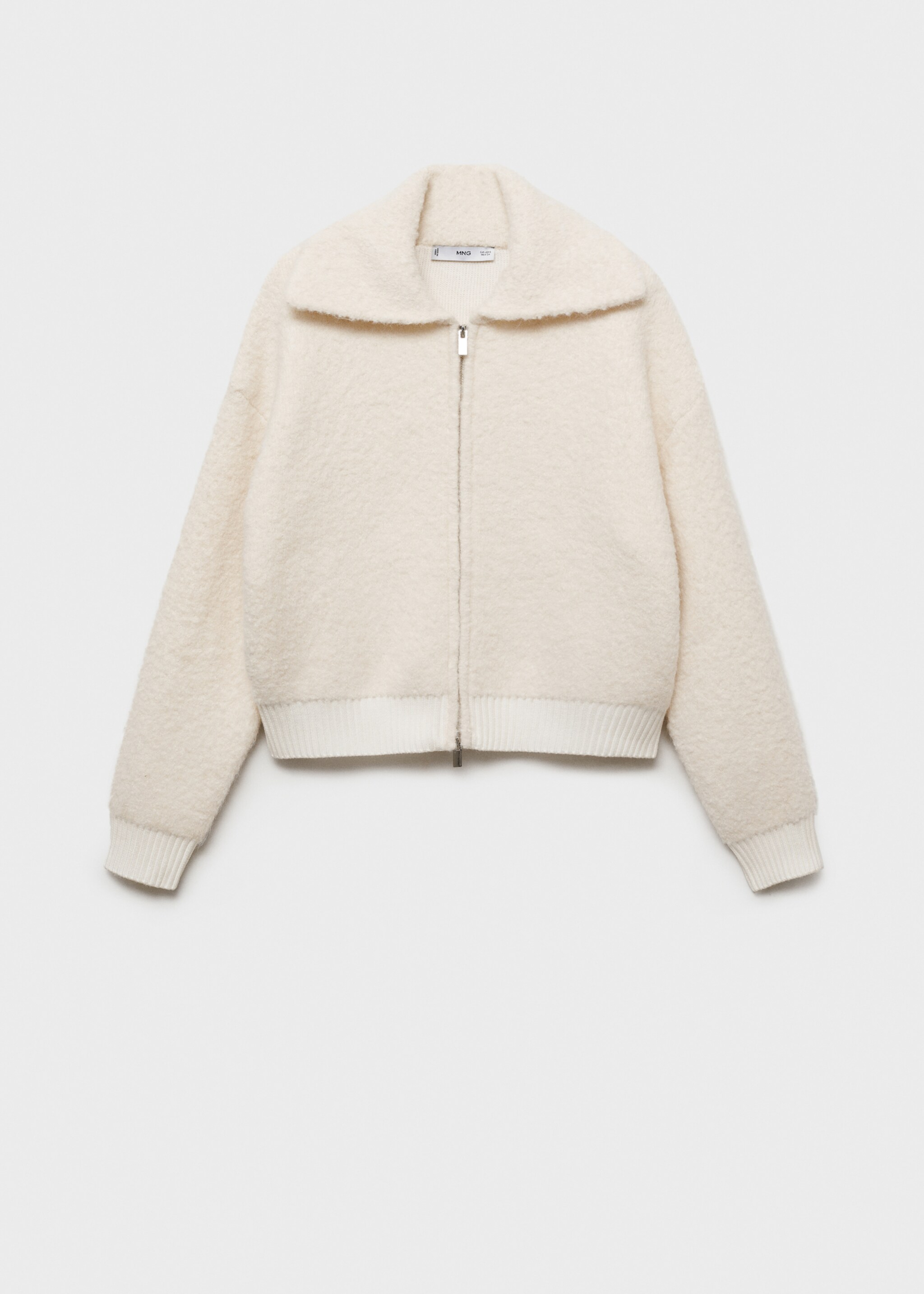 Bouclé wool-blend jacket - Article without model, Ecru. Ref: 87053273-00.