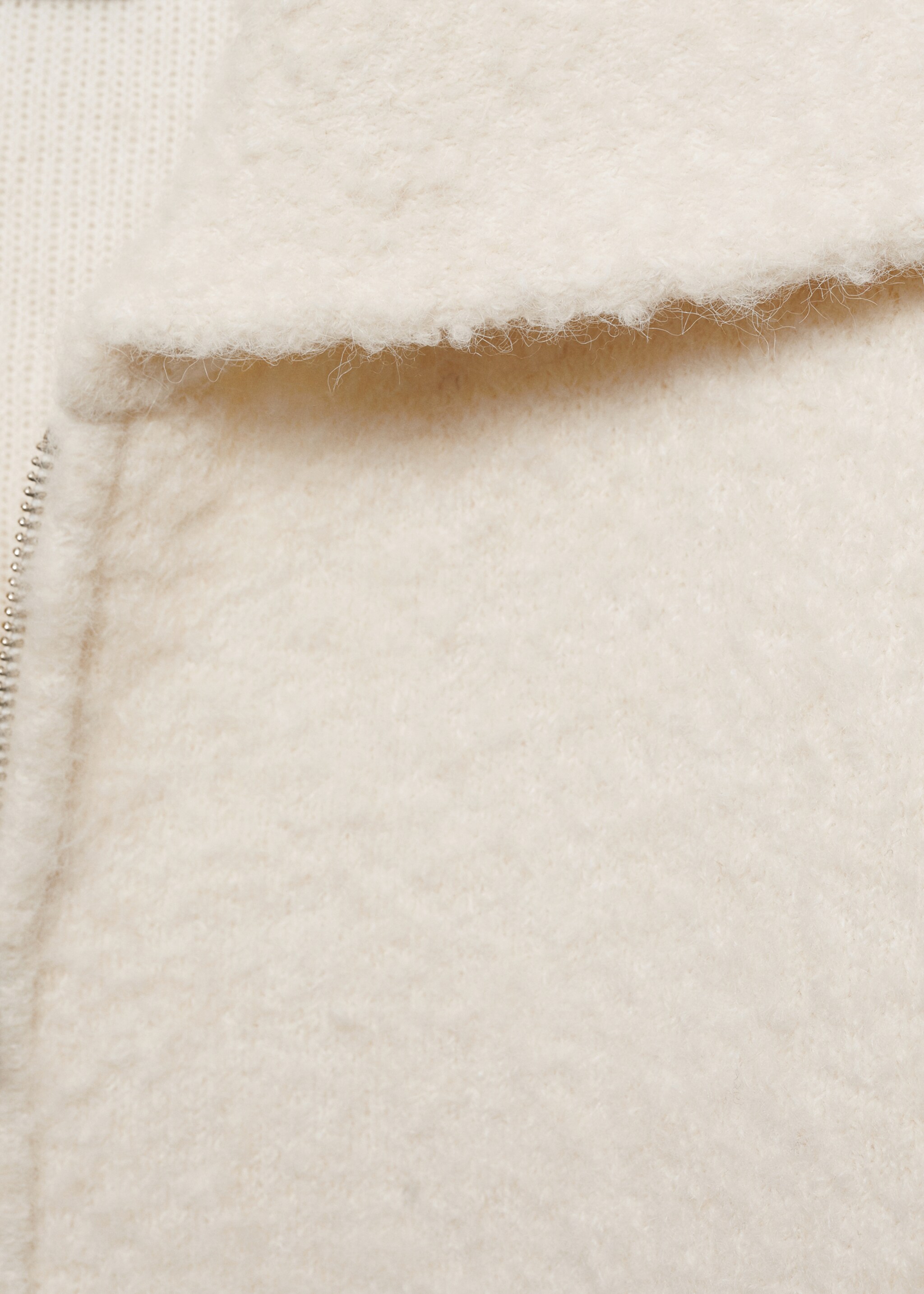 Bouclé wool-blend jacket - Details of the article 8, Ecru. Ref: 87053273-00.