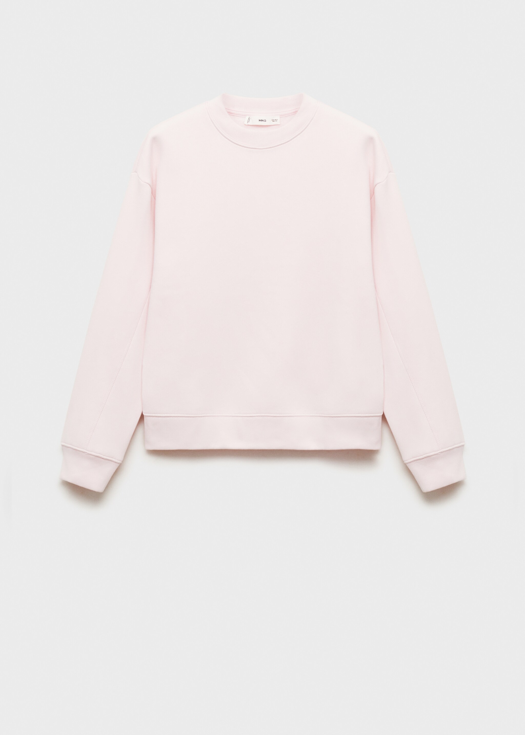 Baumwoll-Sweatshirt mit Rundhals - Artikel ohne Model, Pastellrosa. Ref: 87053275-00.