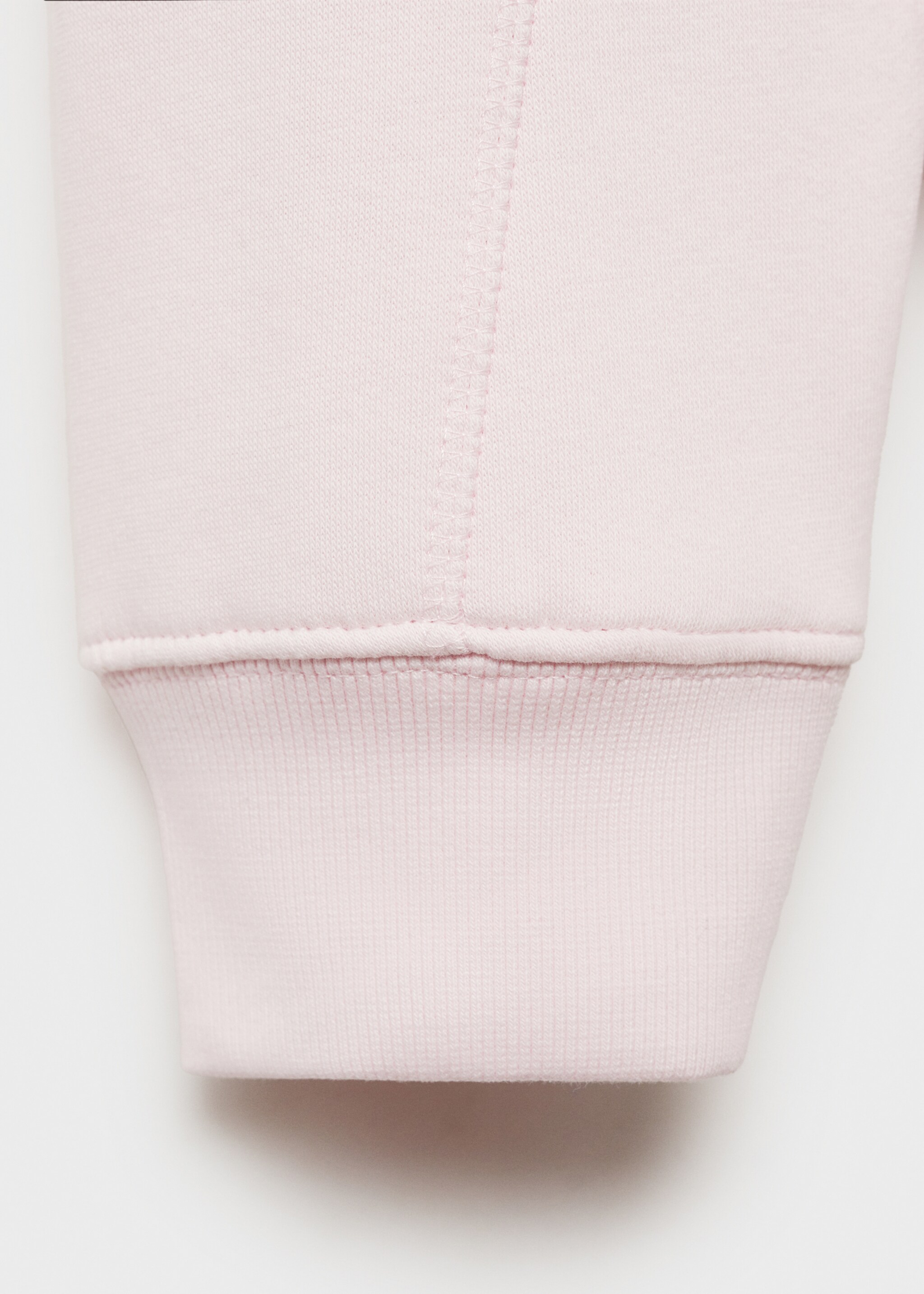 Baumwoll-Sweatshirt mit Rundhals - Detail des Artikels 0, Pastellrosa. Ref: 87053275-00.