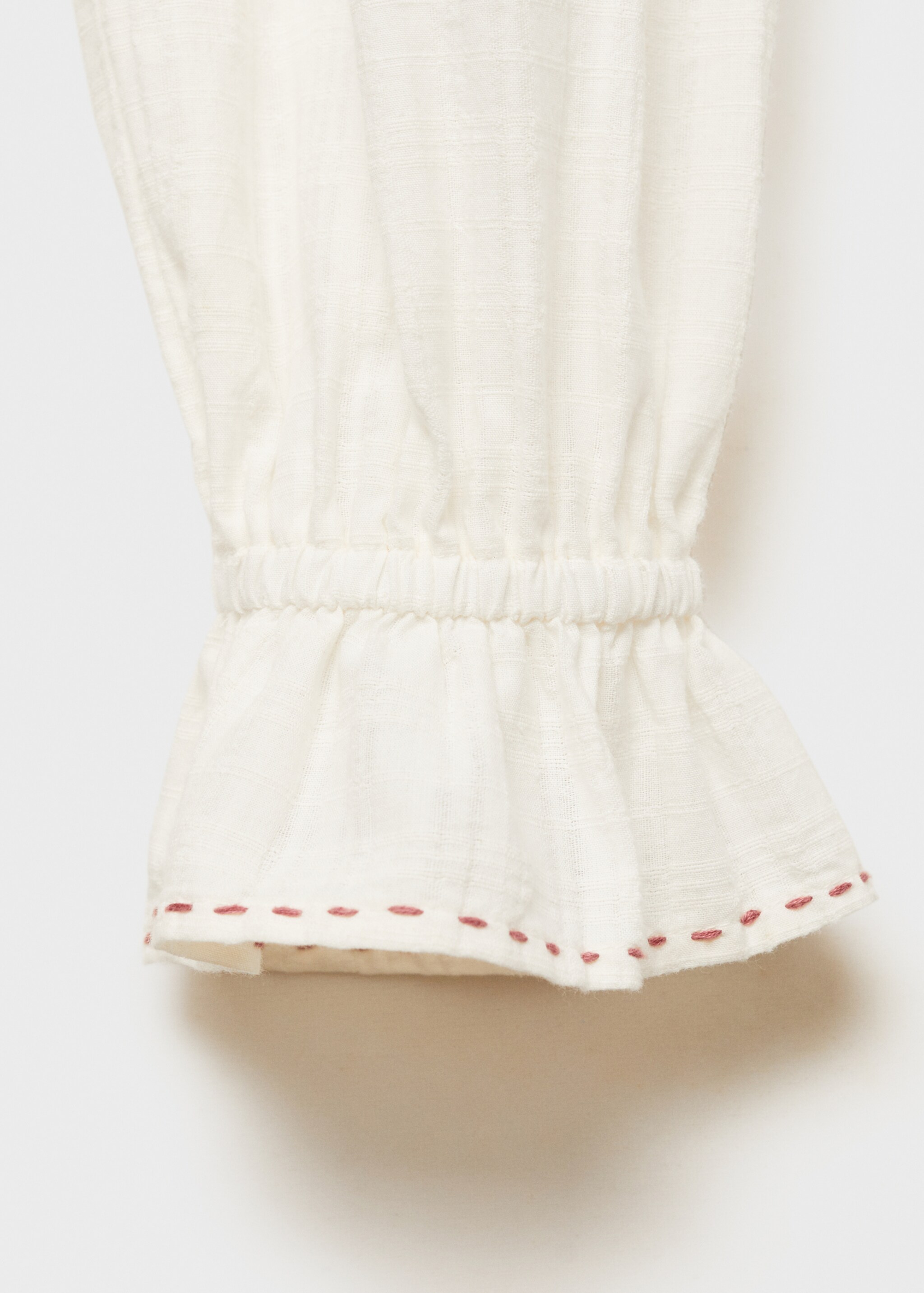 Blusa algodón bordados - Detalle del artículo 0, Blanco roto. Ref: 87053278-00.