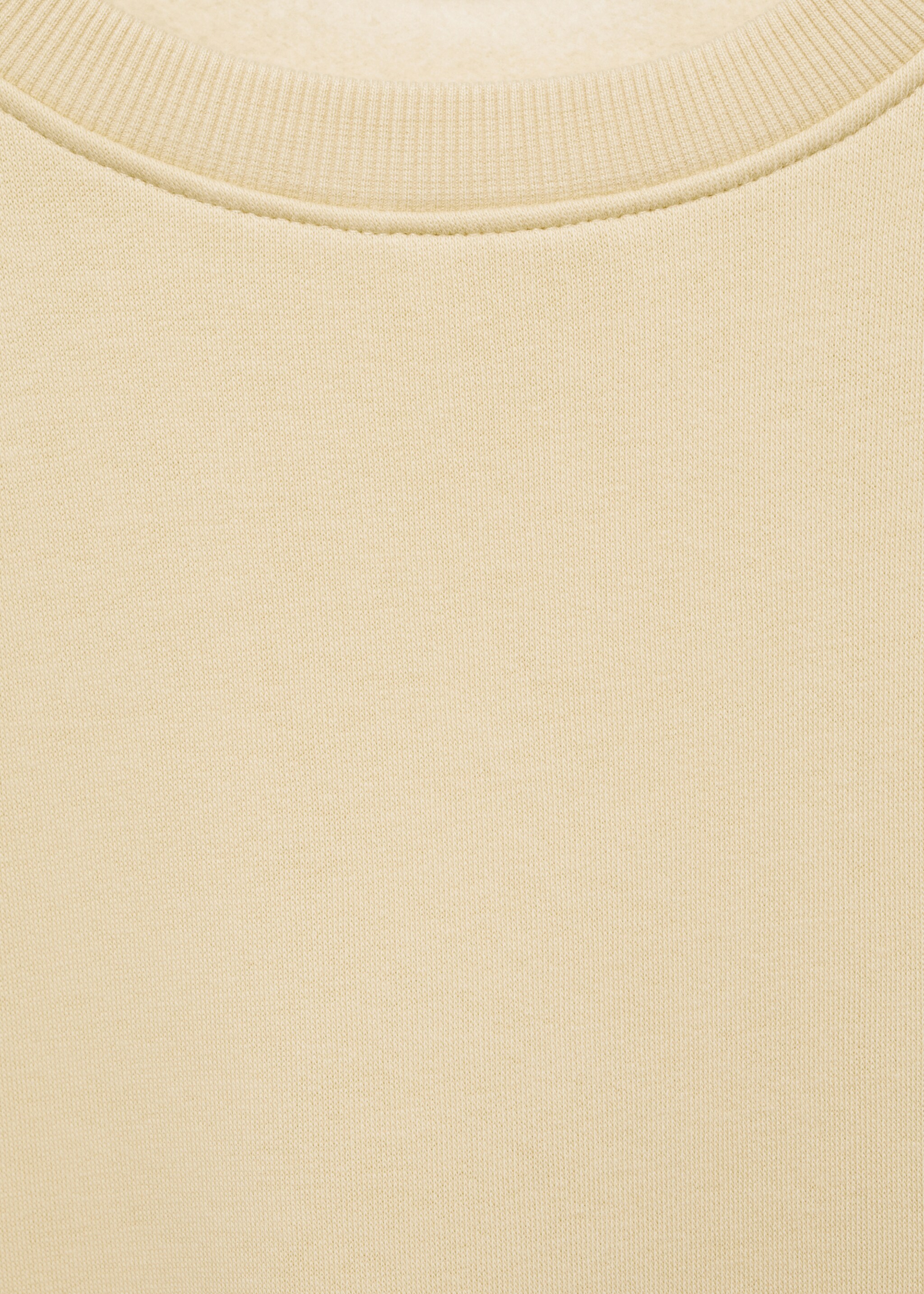 Katoenen oversized sweatshirt - Detail van het artikel 8, Pastelgeel. Ref: 87053280-00.