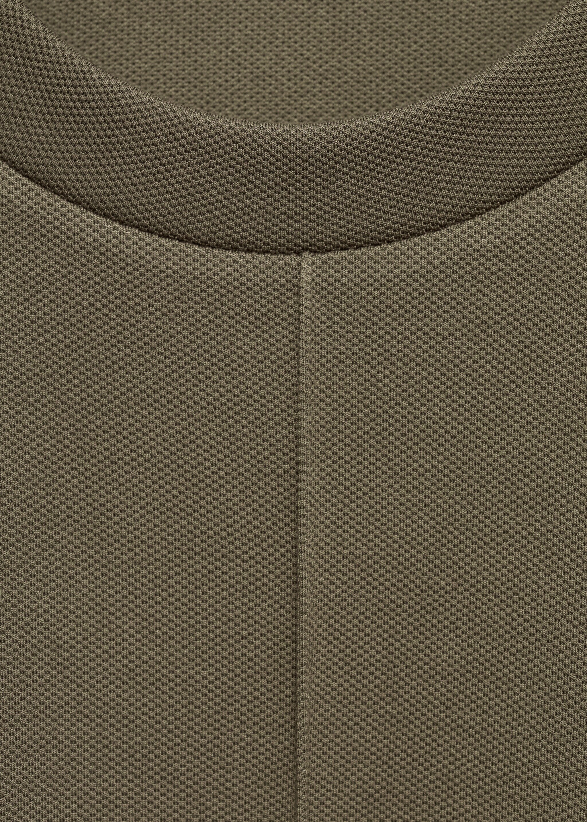 Rundhals-Sweatshirt mit Nahtdetail - Detail des Artikels 8, Khaki. Ref: 87053281-00.