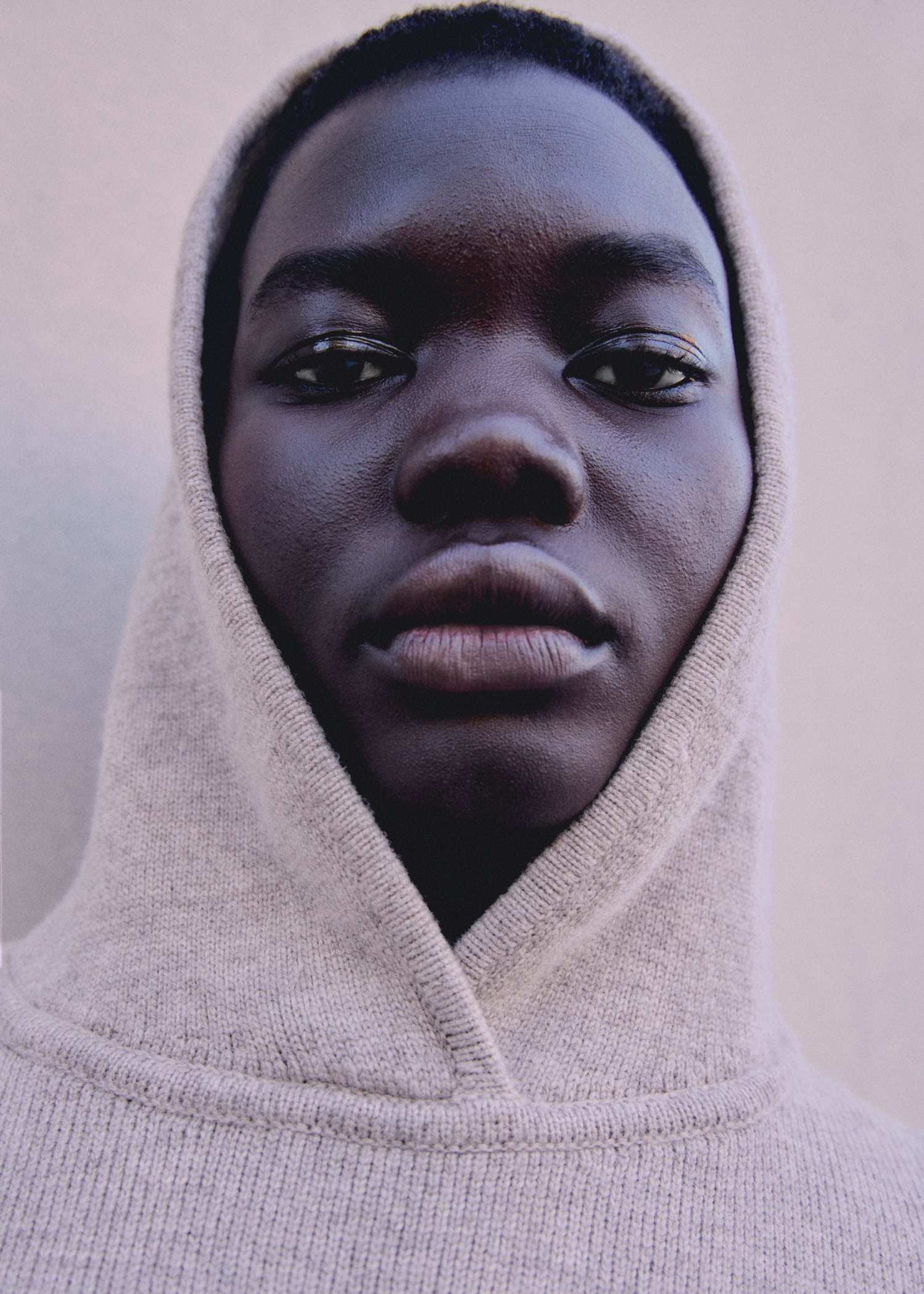 Svetr s kapucí ze směsi vlny - Detail zboží 6