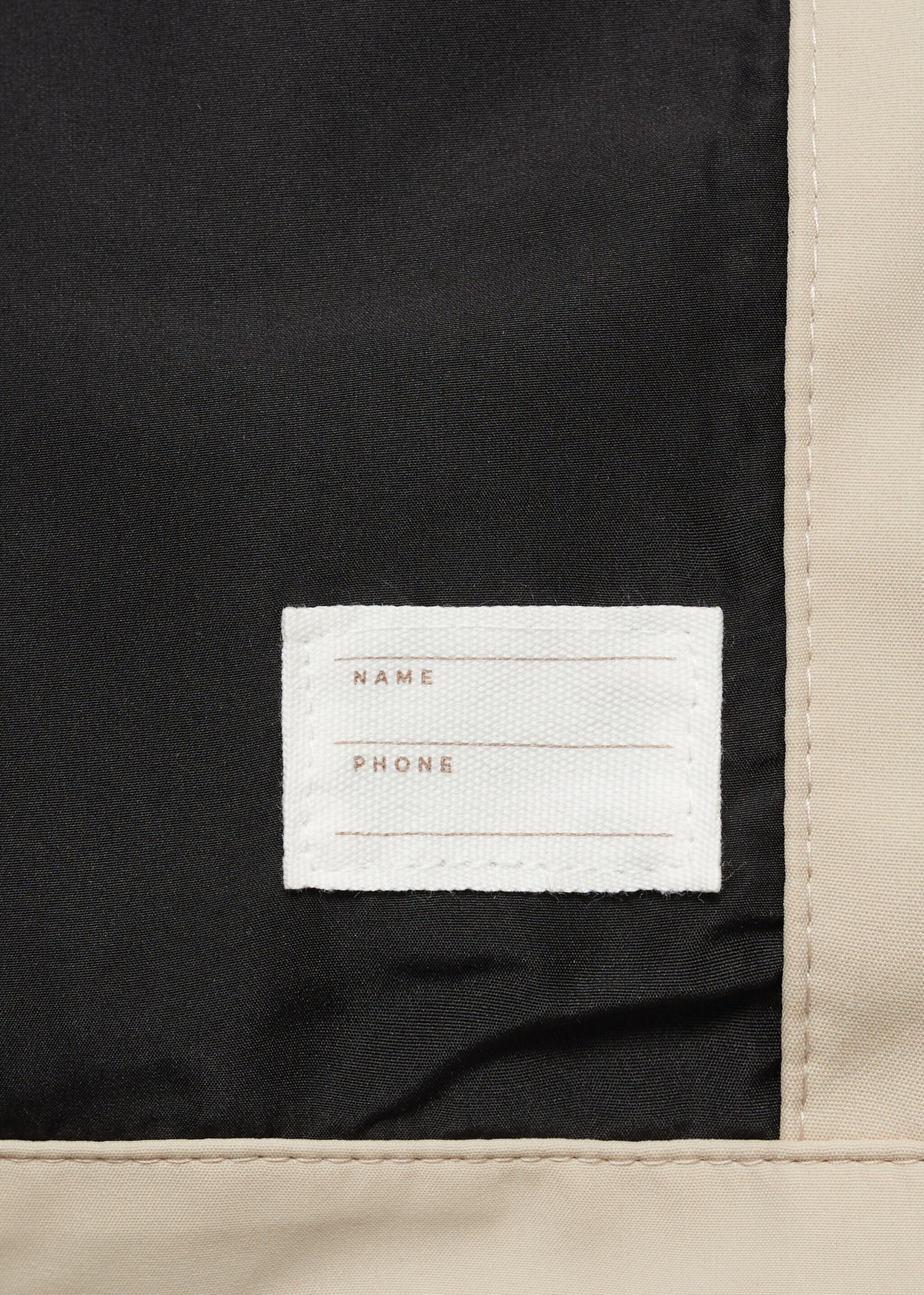 Hooded parka with pocket - Details of the article 0, Sand. Ref: 87053284-00.