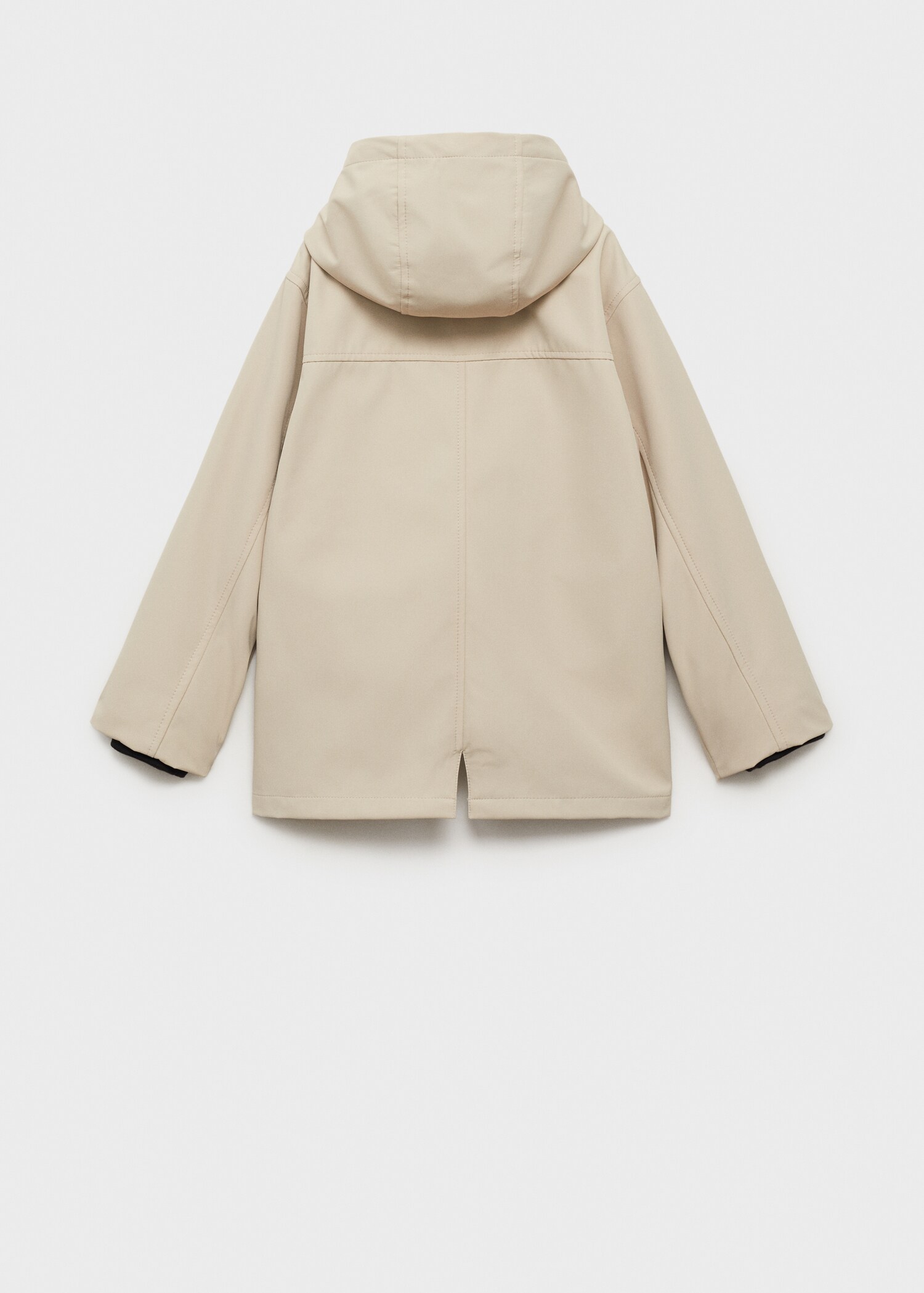 Hooded parka with pocket - Reverse of the article