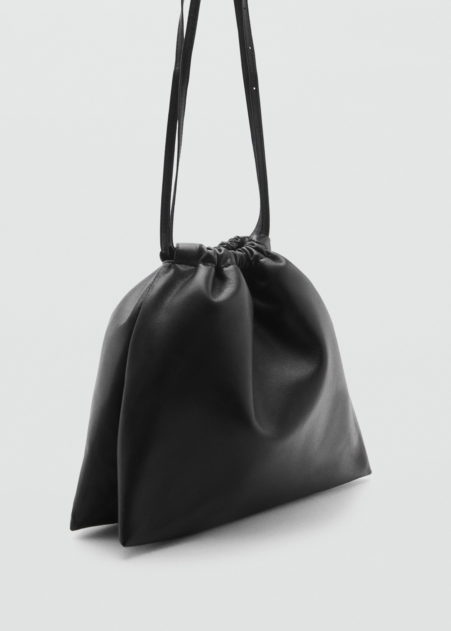 Sack-style leather bag - Medium plane