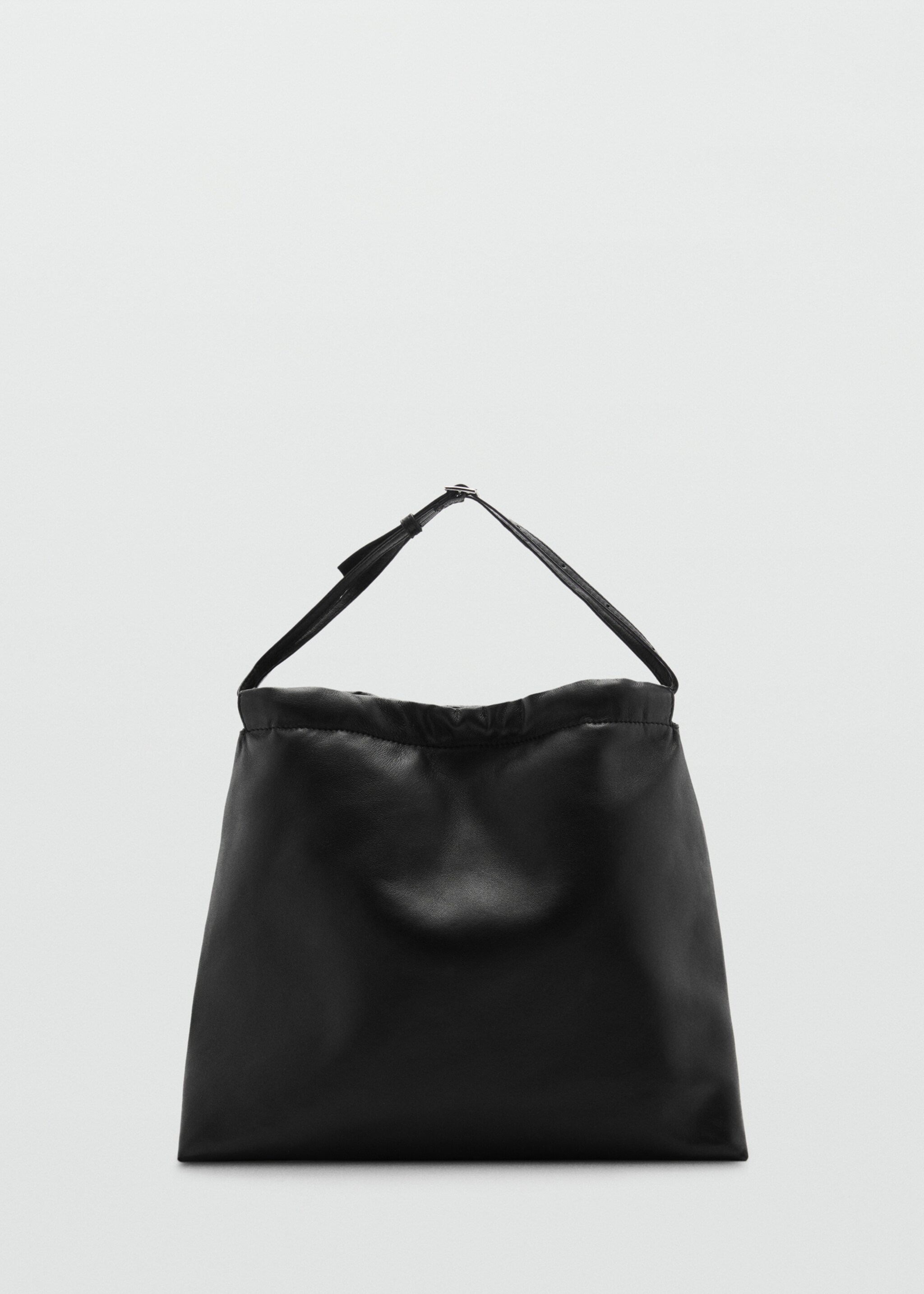 Sack-style leather bag - Article without model, Black. Ref: 87053292-00.