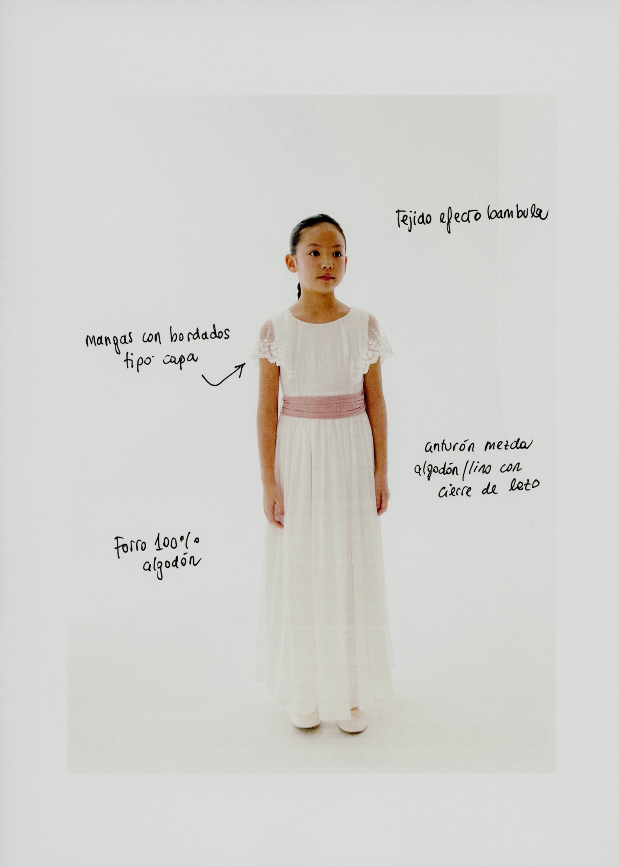 Vestit detall brodat - Detall de l'article 5, Blanc. Ref: 87053635-00.