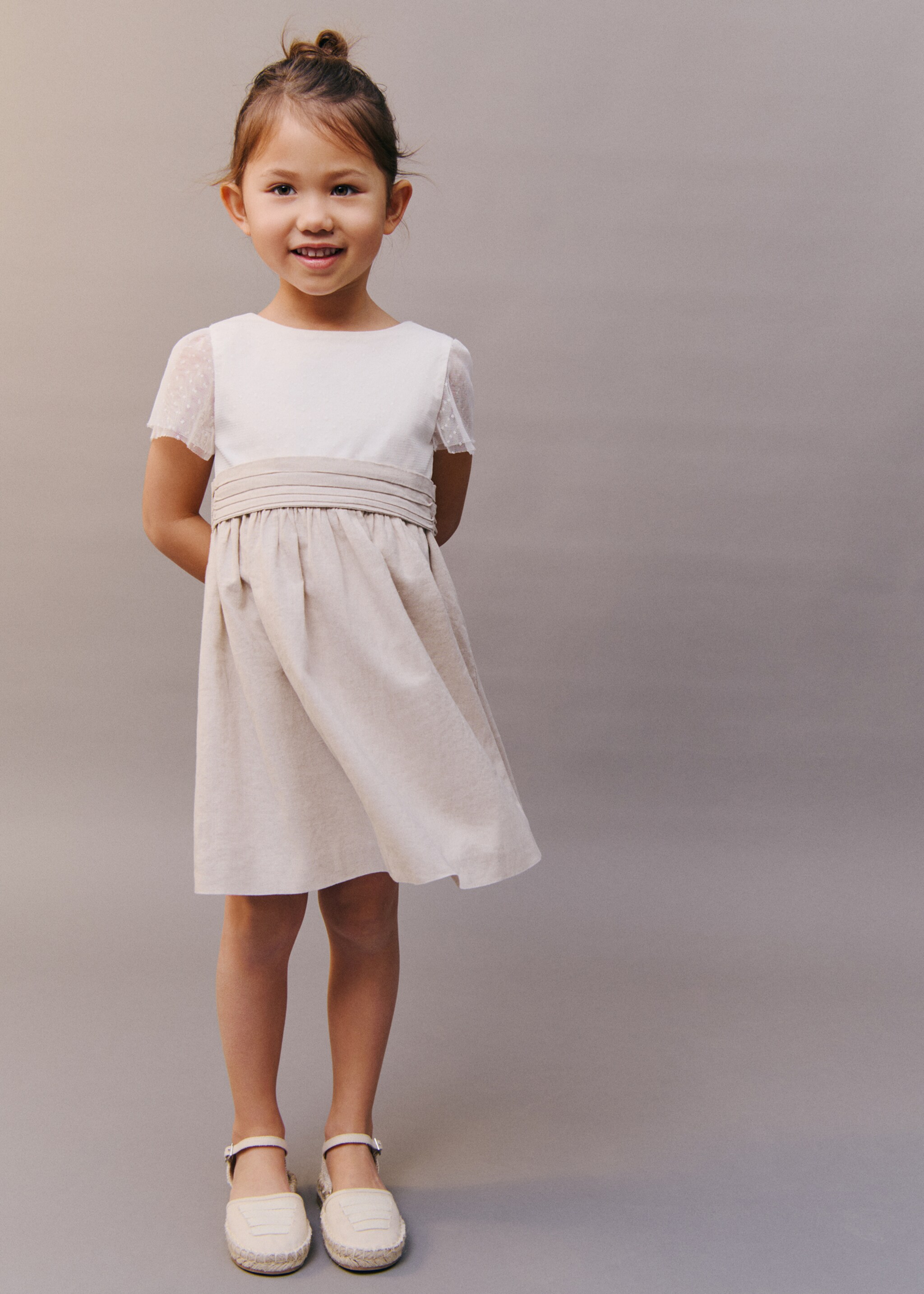 Robe jupe contrastante - Détail de l'article 5, Blanc. Ref: 87053638-00.