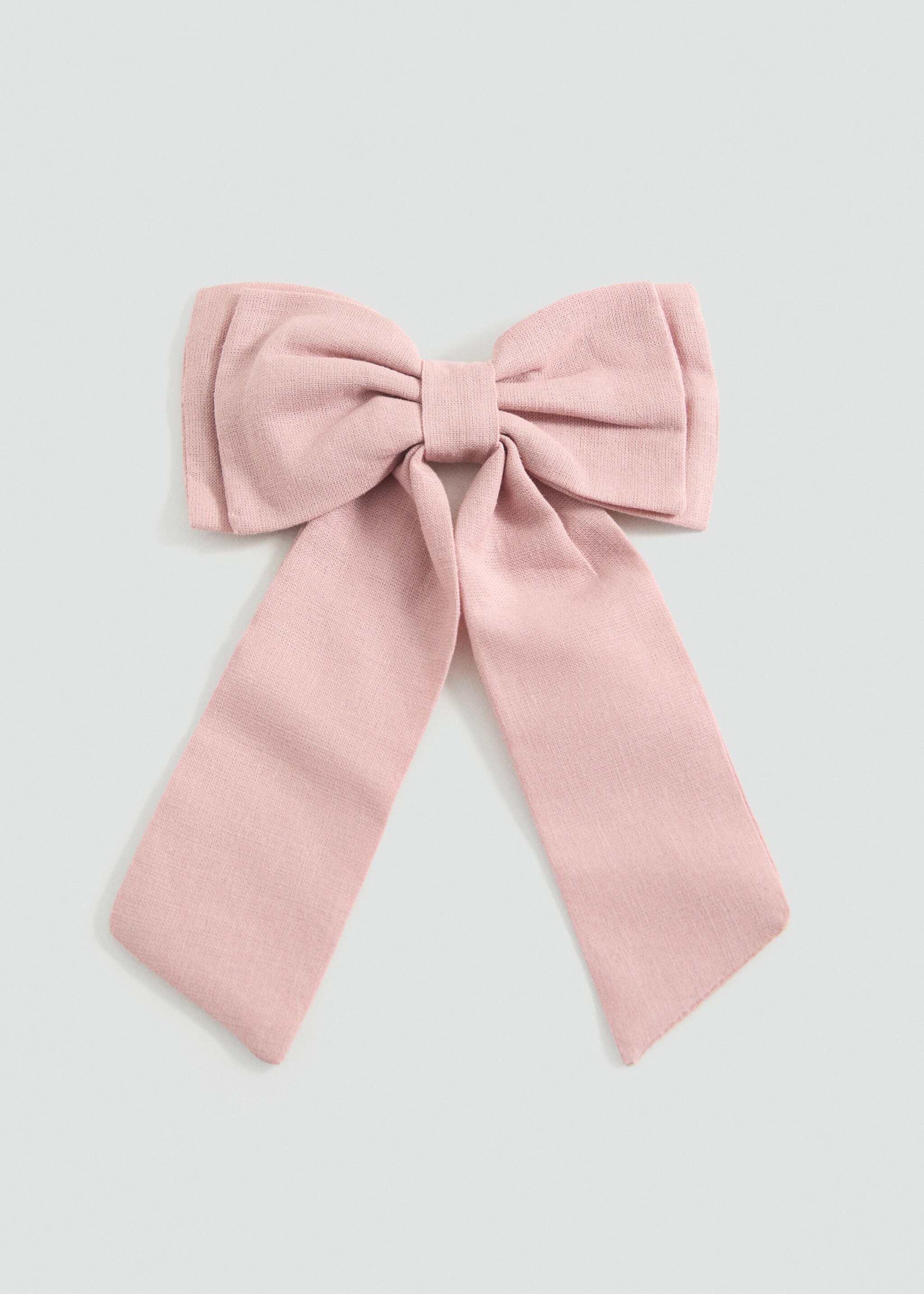 Bow hairclip - Article without model, Pale Pink. Ref: 87053640-00.