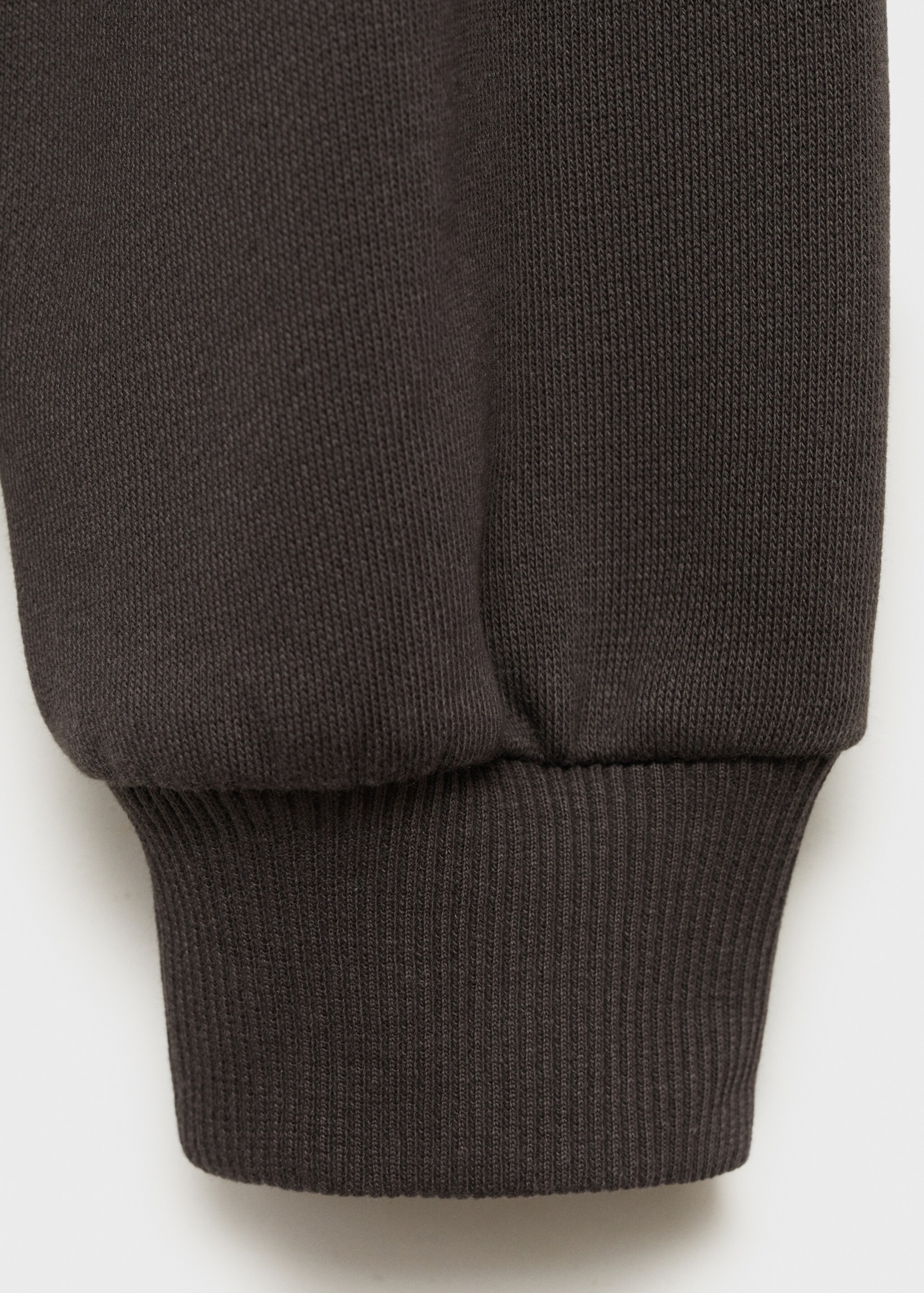 Crochet detail sweatshirt - Details of the article 0, Charcoal. Ref: 87053644-00.