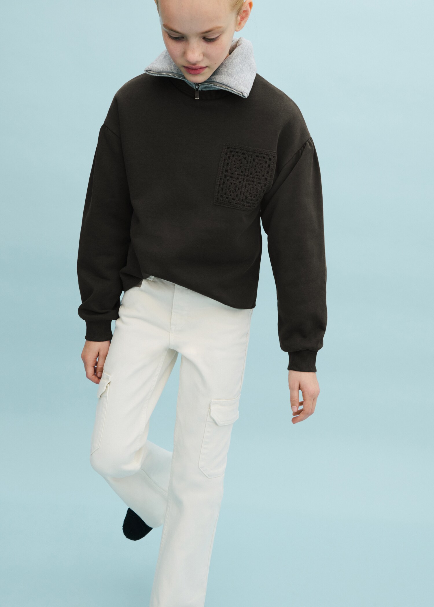 Crochet detail sweatshirt - Details of the article 5