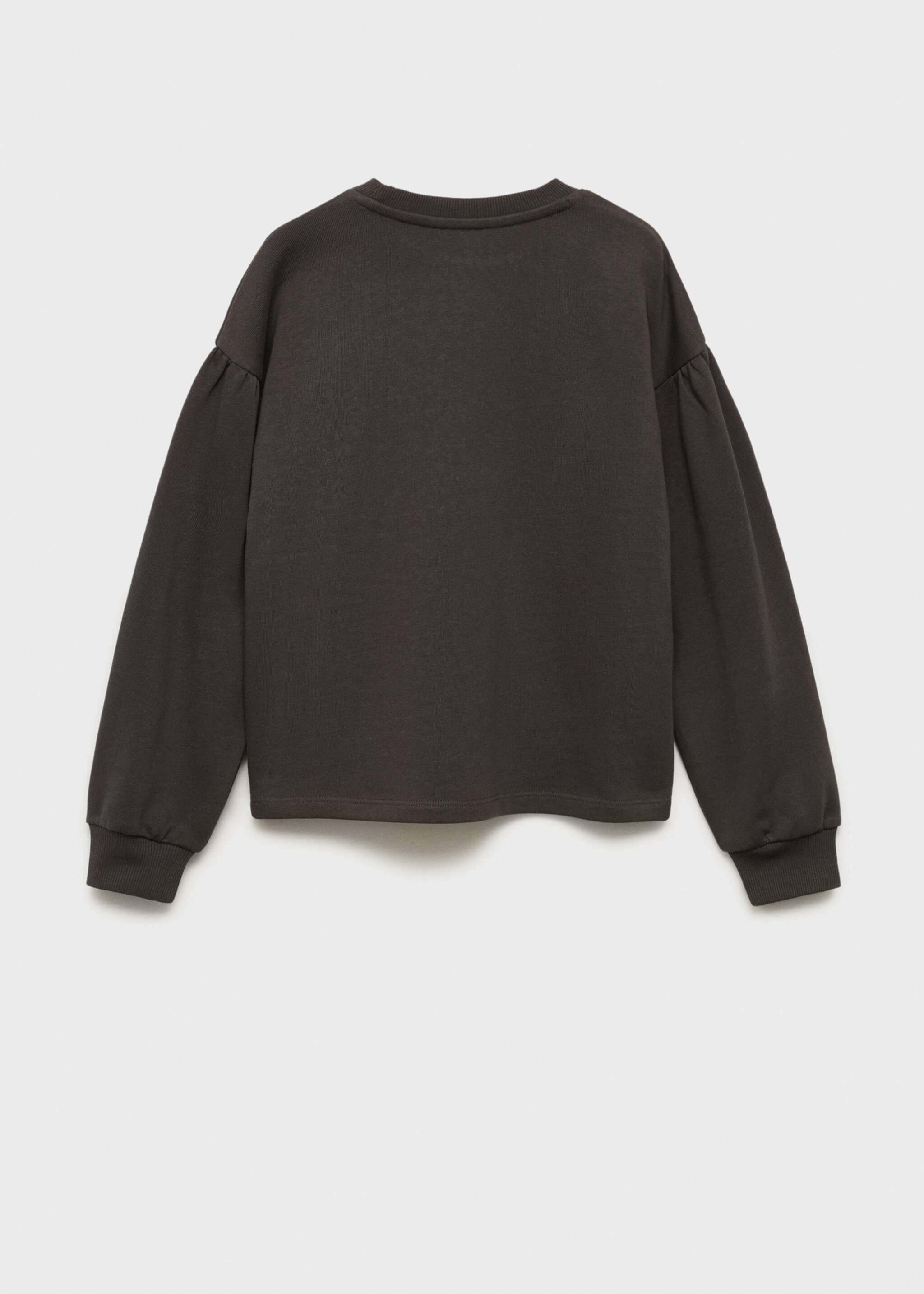 Crochet detail sweatshirt - Reverse of the article, Charcoal. Ref: 87053644-00.