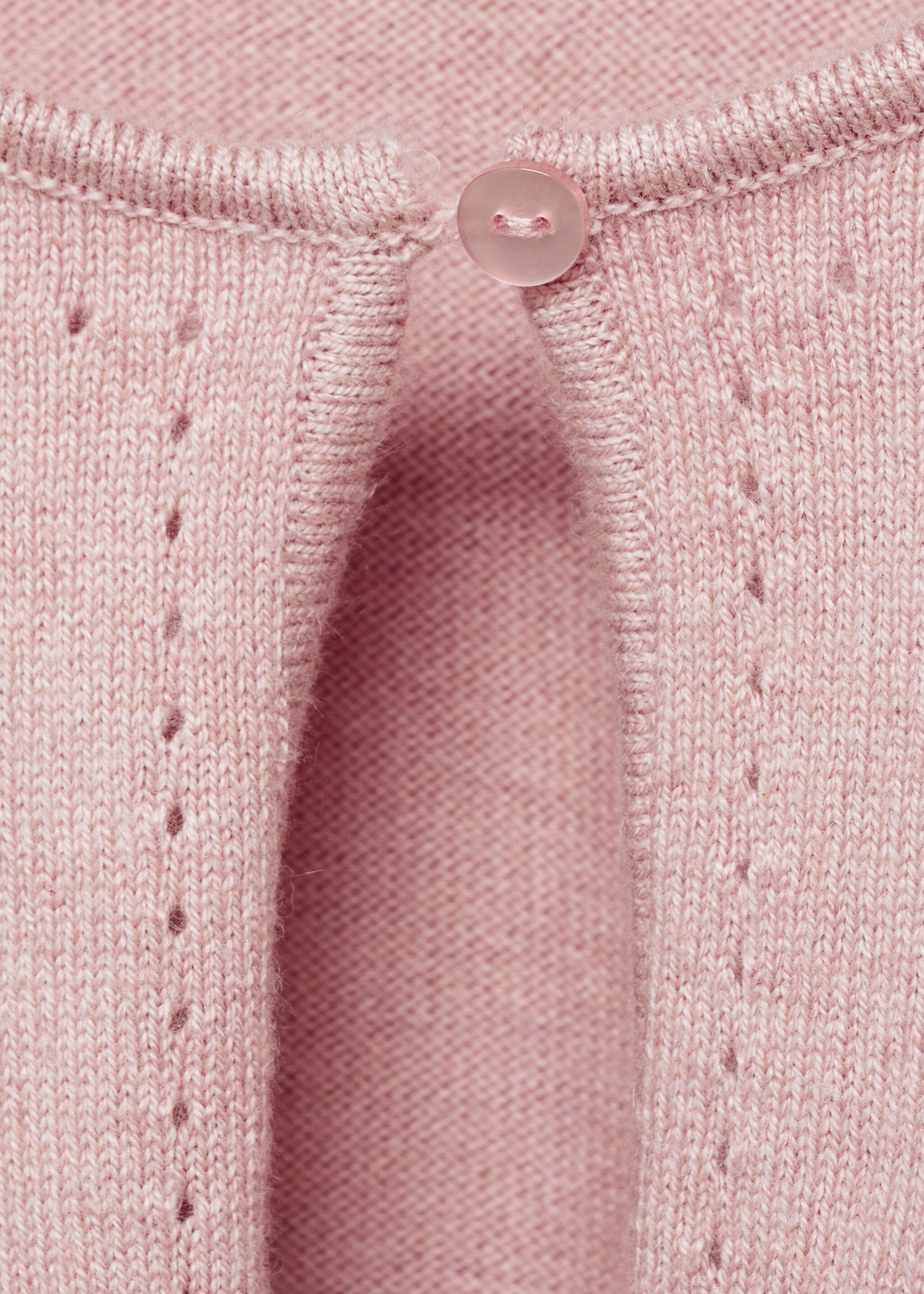 Càrdigan punt detalls calats - Detall de l'article 8, Rosa pal. Ref: 87053648-00.