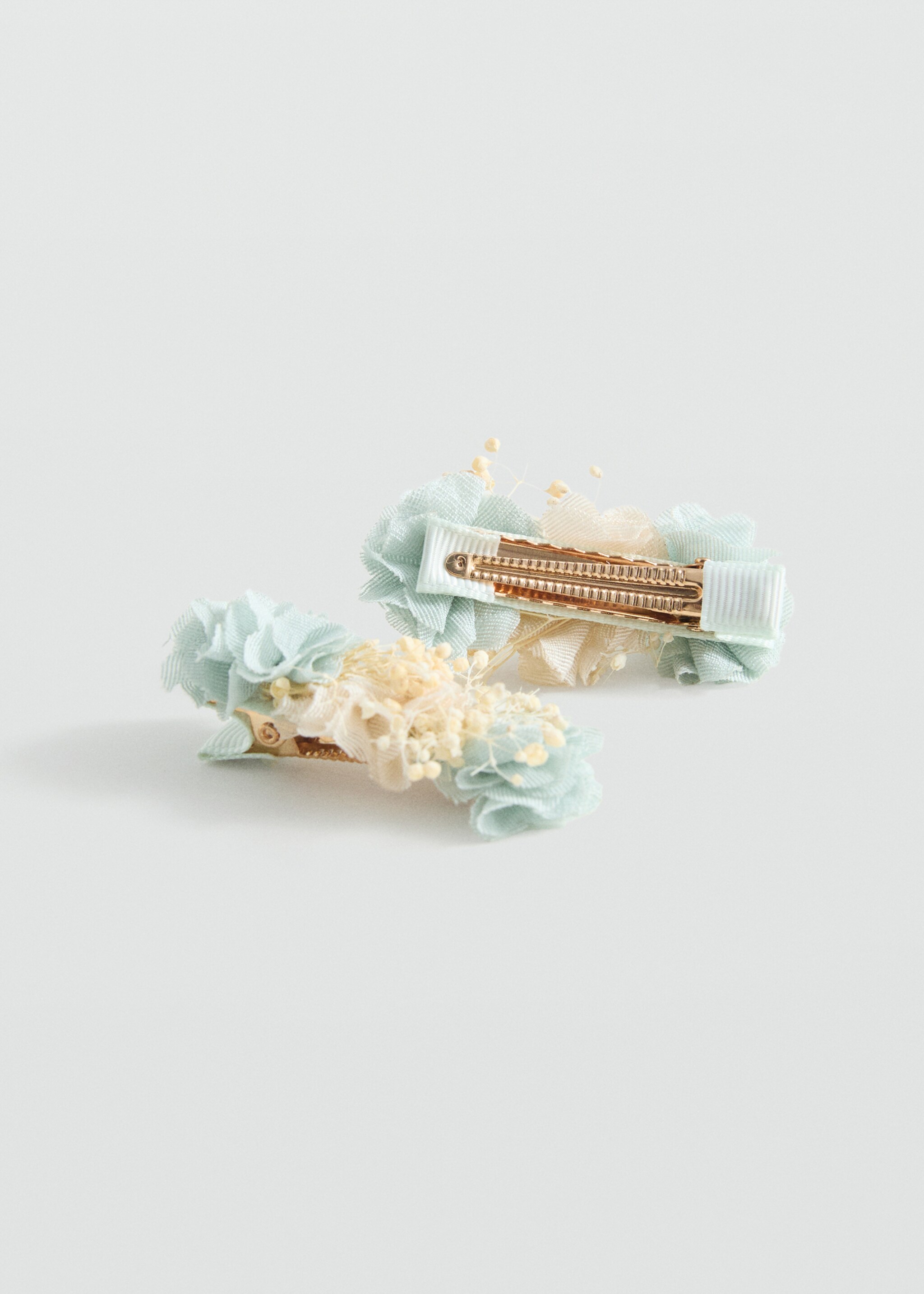 2-pack hårspännen blommor - Bild av mittparti, Aqua Grön. Ref: 87053649-00.