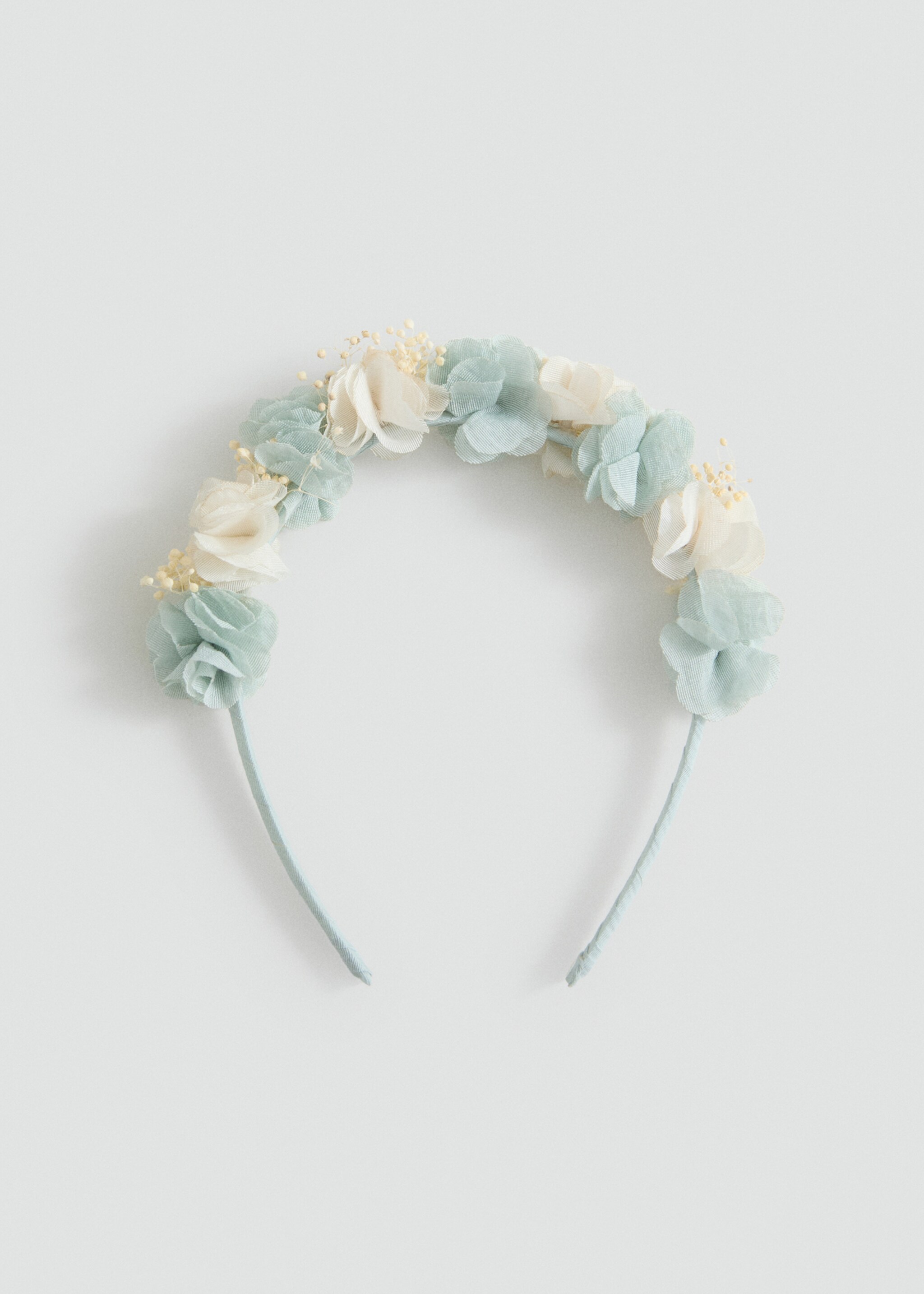 Flower hairband - Article without model, Aqua Green. Ref: 87053650-00.