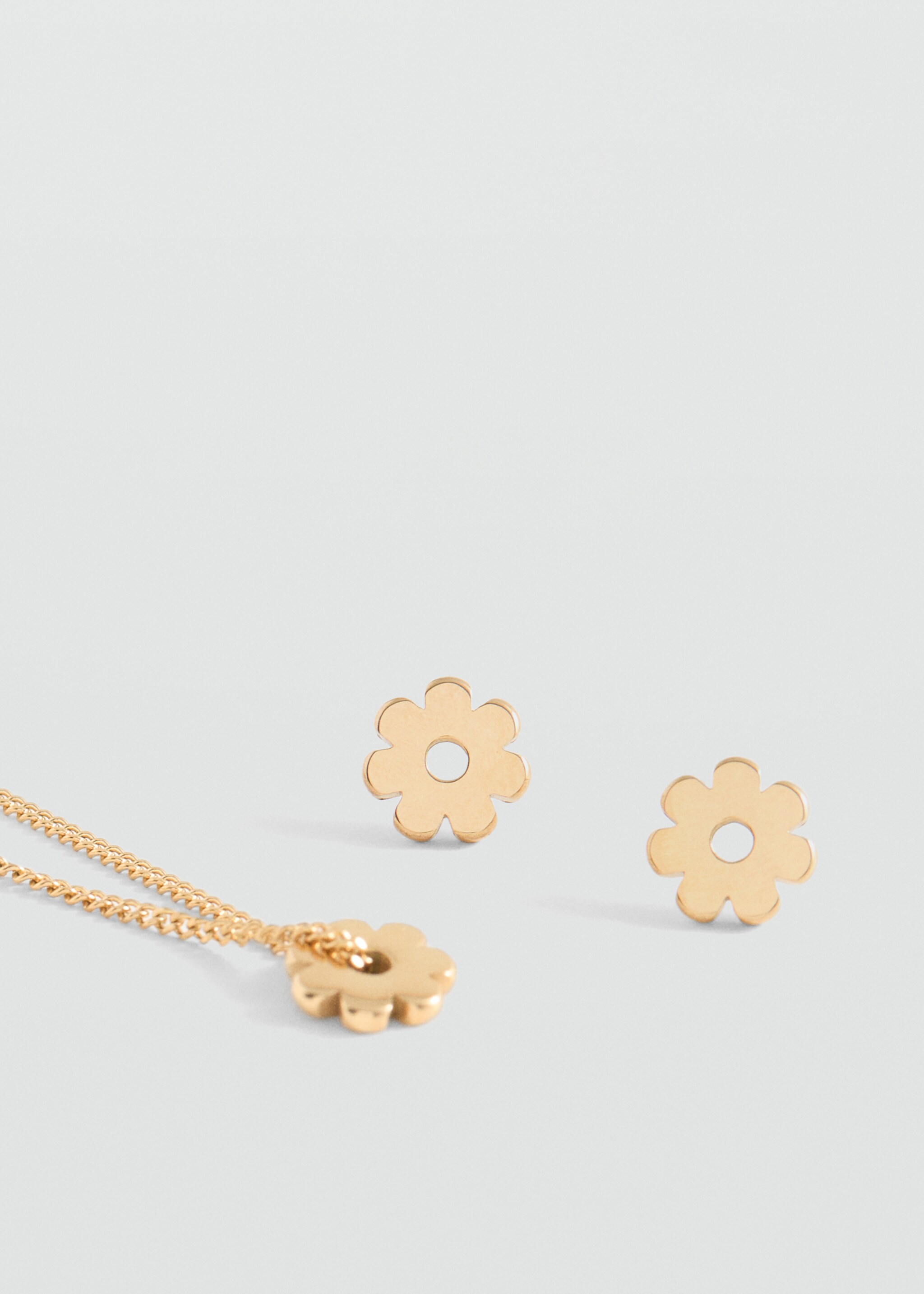 Set aus Halskette und Ohrringen - Mittlere Ansicht, Gold. Ref: 87053651-00.