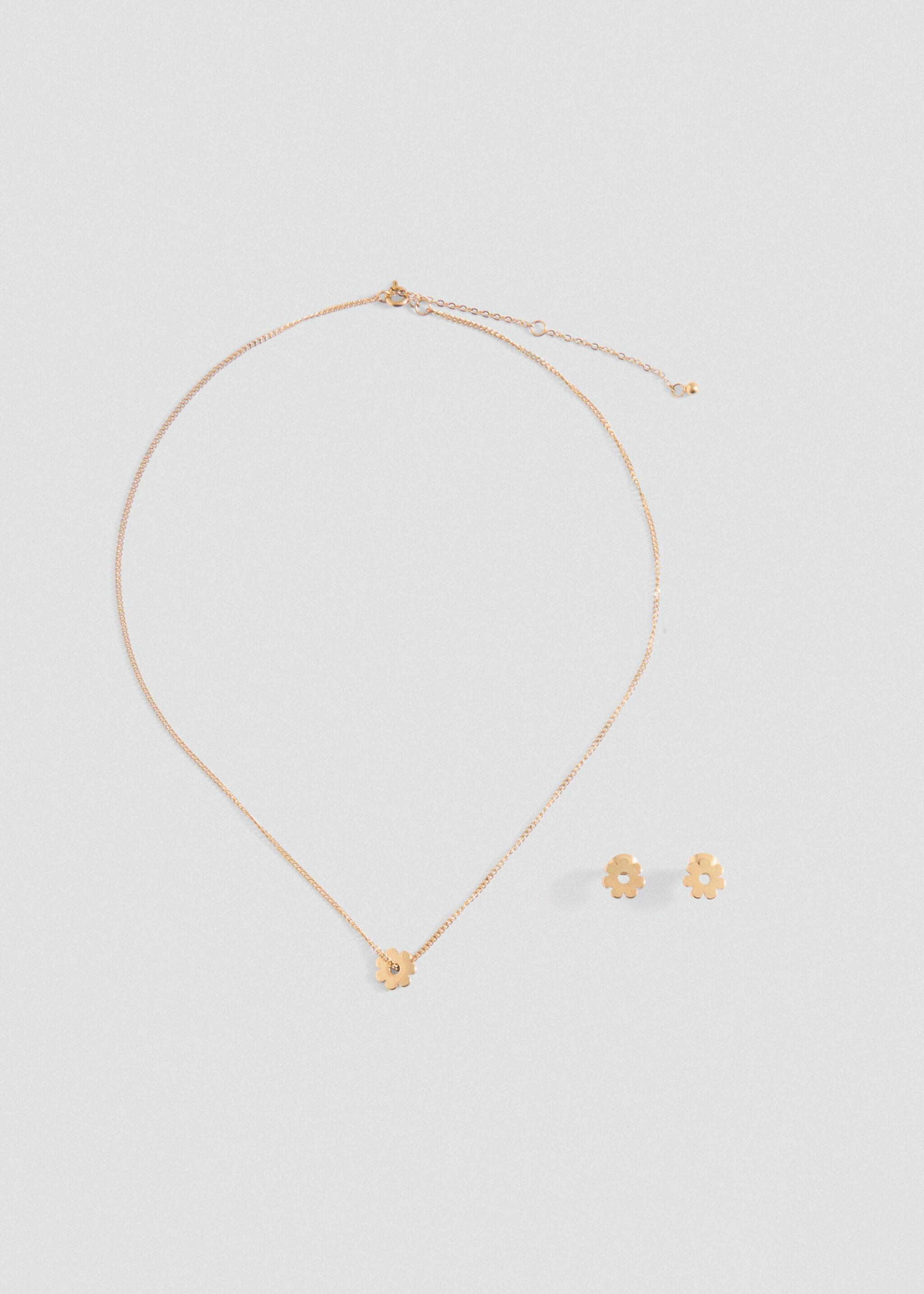 Set aus Halskette und Ohrringen - Artikel ohne Model, Gold. Ref: 87053651-00.