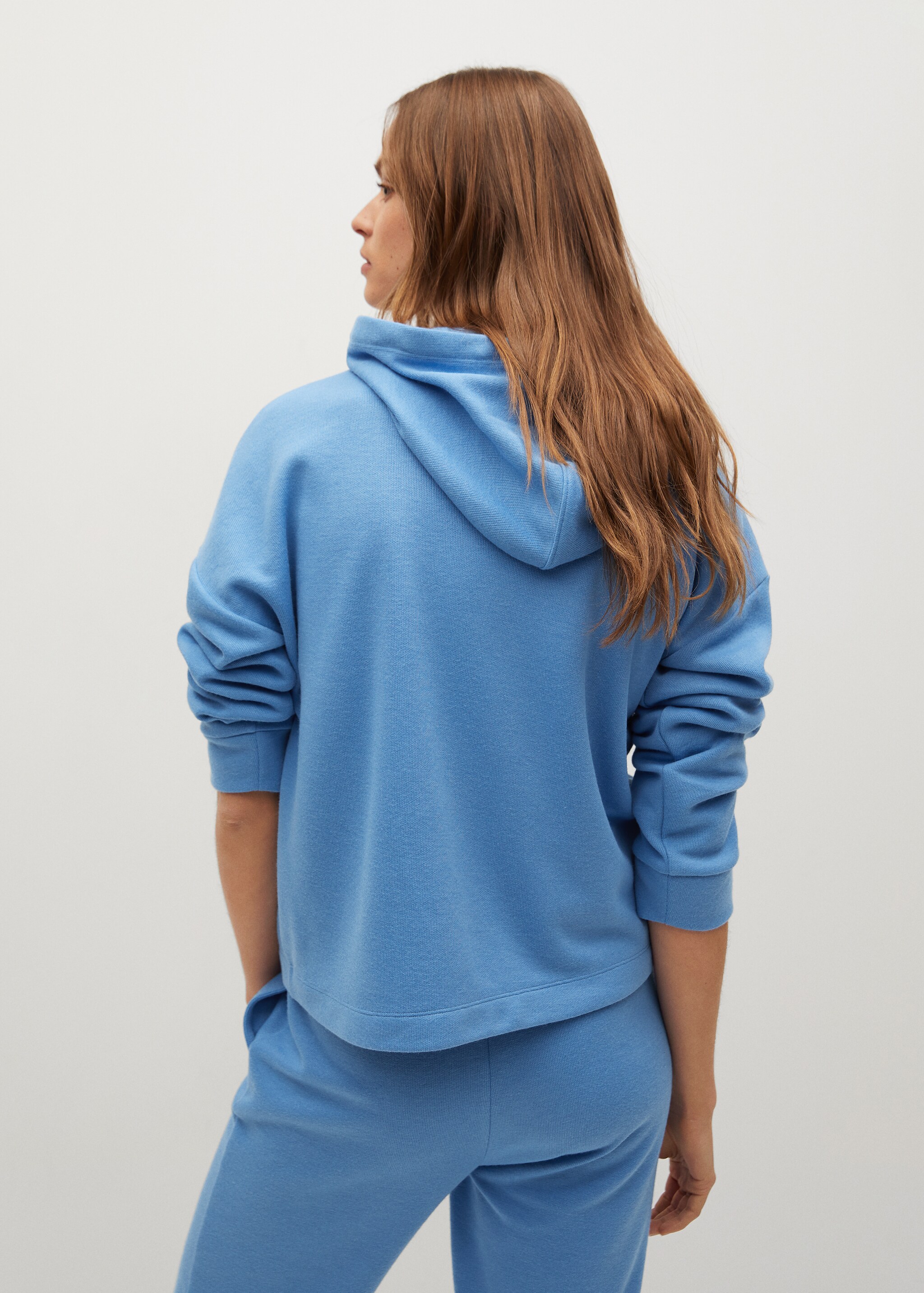 Hooded knit sweatshirt - Reverse of the article