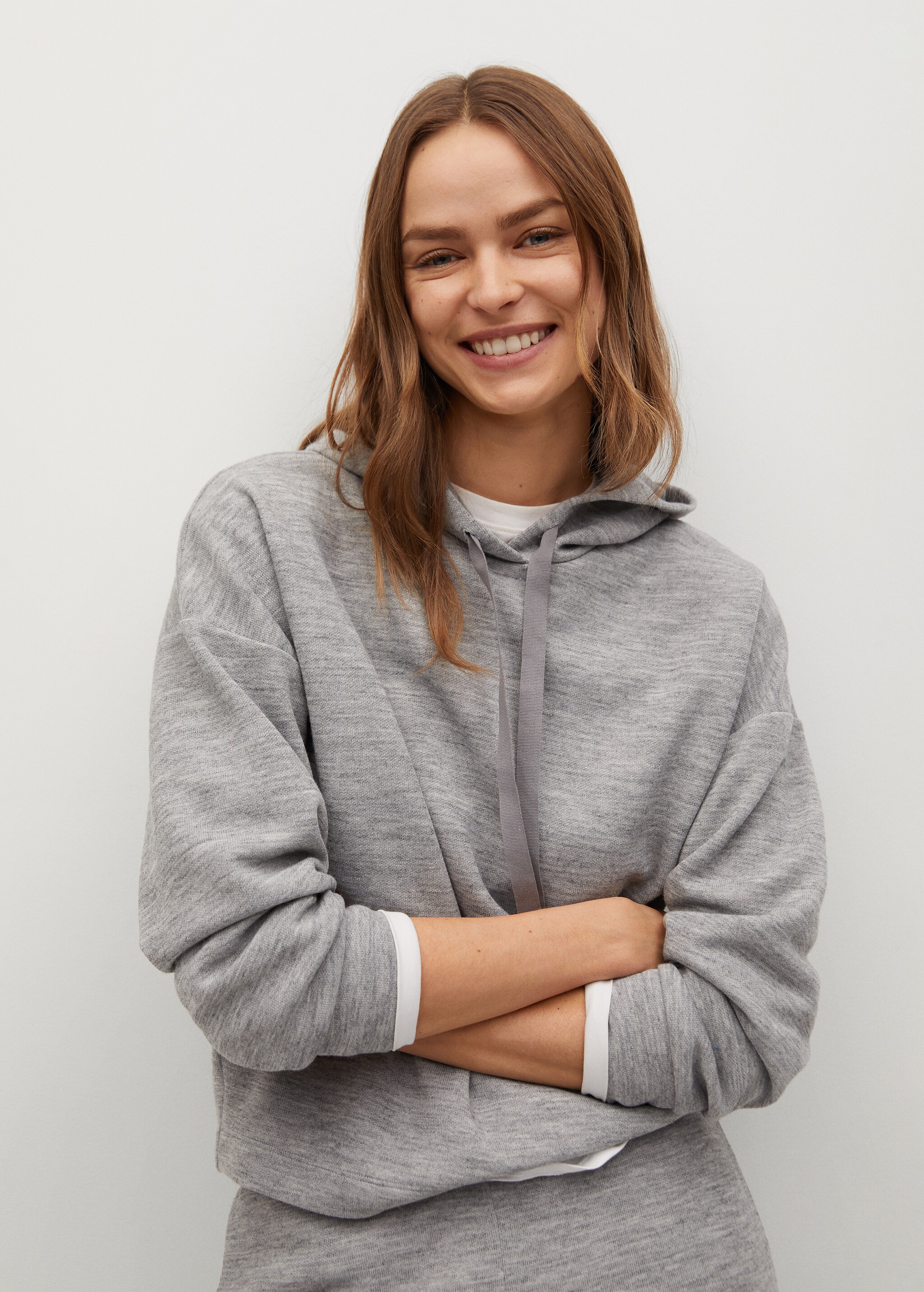Hooded knit sweatshirt - Medium plane