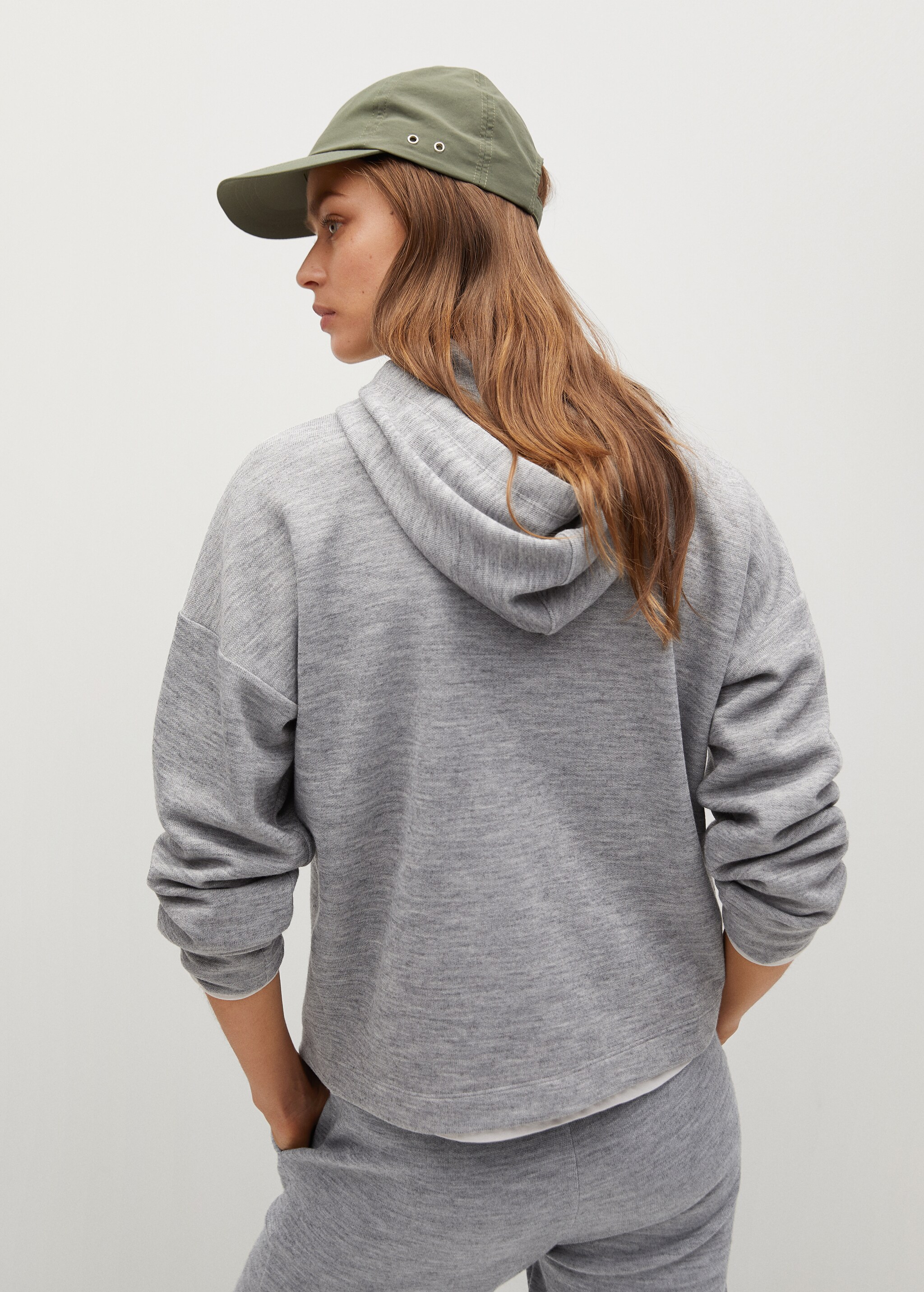 Hooded knit sweatshirt - Reverse of the article