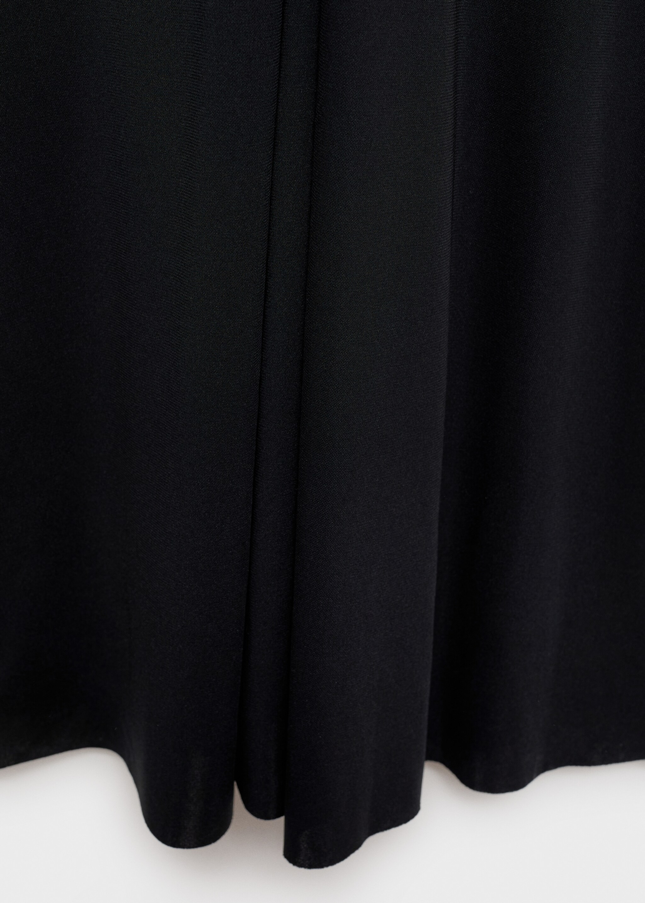 V-neck knitted dress - Details of the article 0, Black. Ref: 87054064-00.