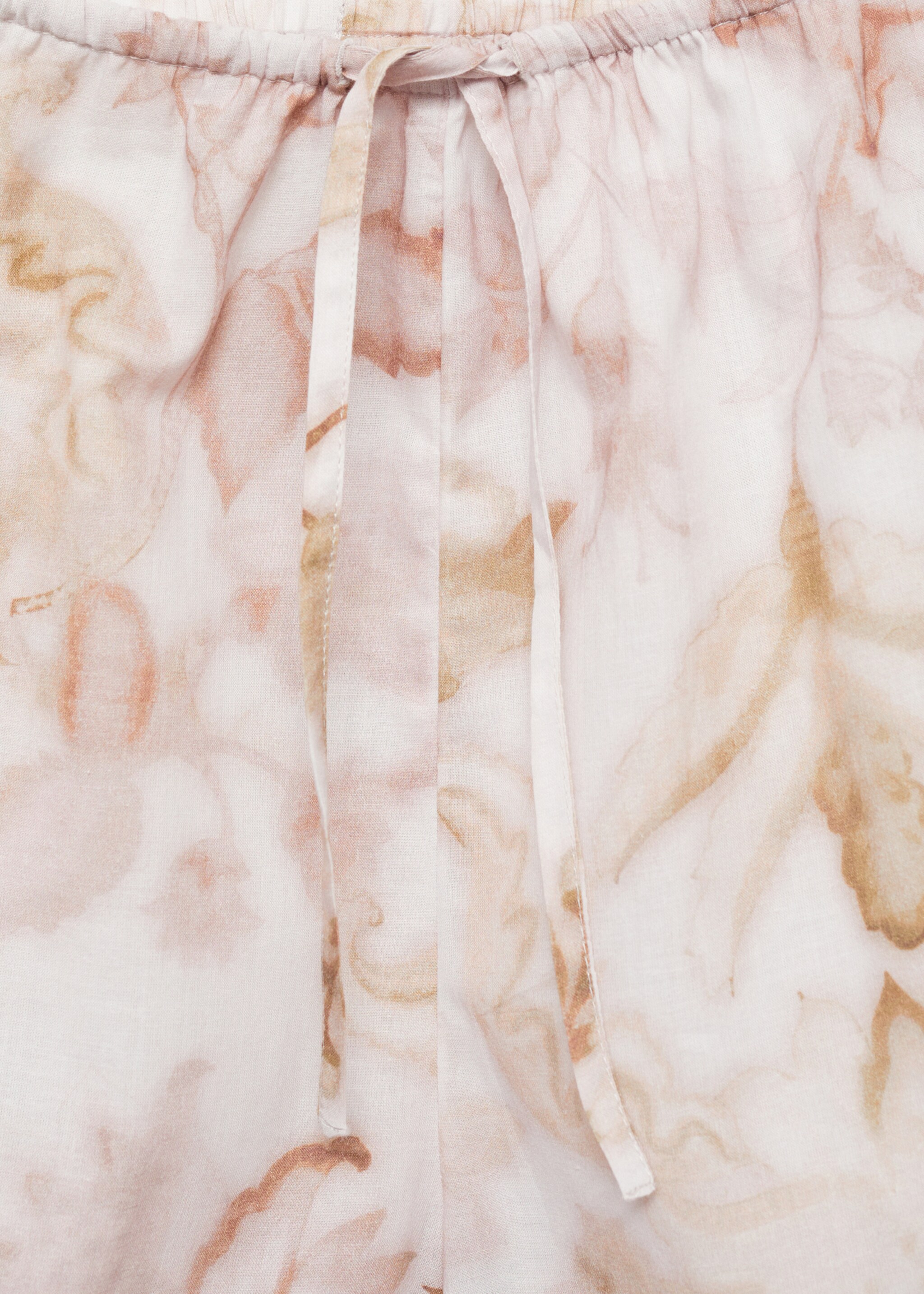 Pyjama-Shorts mit Tropical Print - Detail des Artikels 8, Hellgrau/Pastellgrau. Ref: 87054068-00.